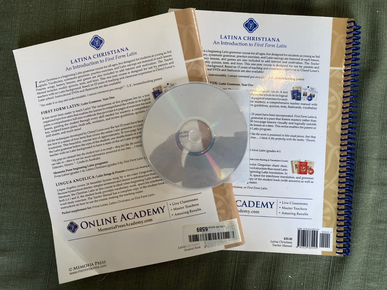 Latina Christiana Student Book, CD & Teacher Manual Cheryl Lowe Latin