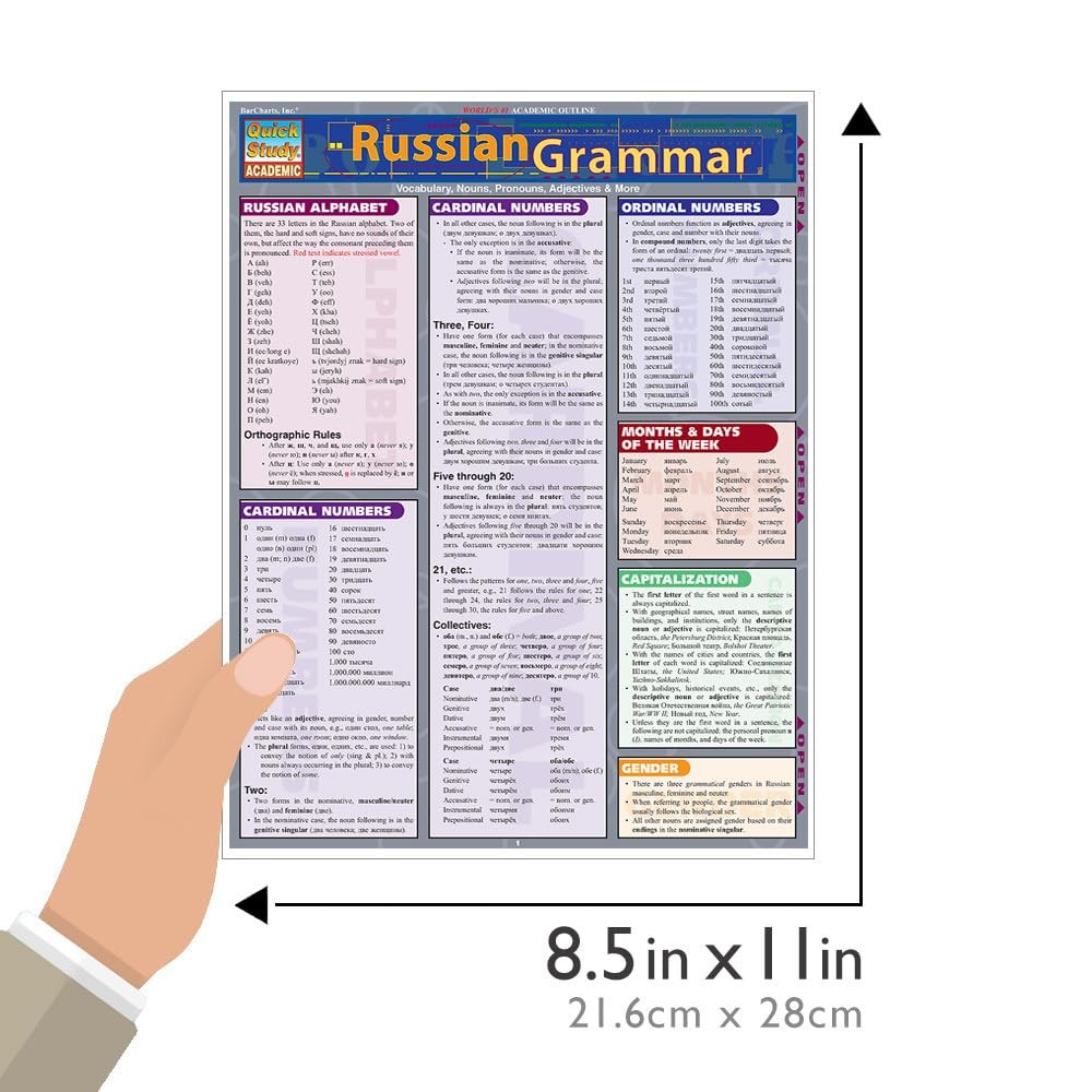 Russian Grammar (Quickstudy Academic Outline)