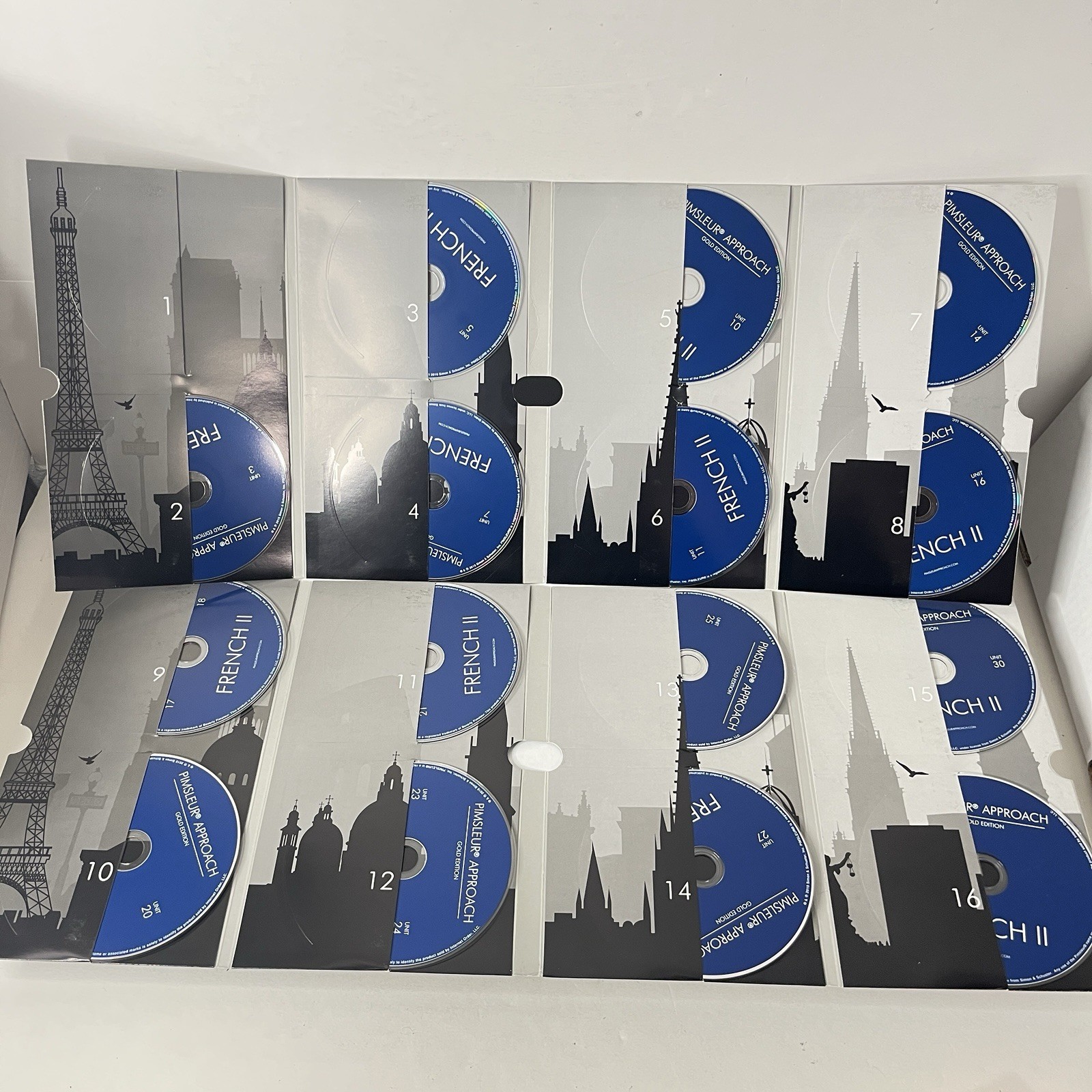Pimsleur Approach Gold 3rd Edition French II (2) 16 CD 30 Lessons RARE – READ