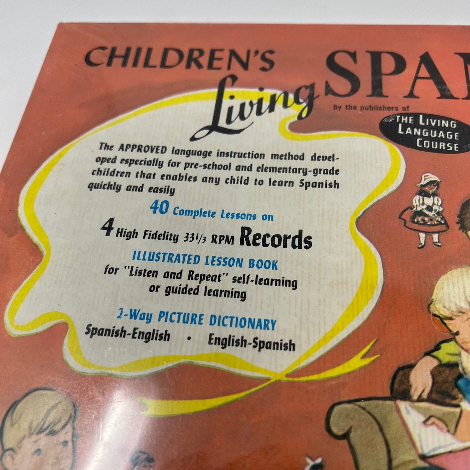 Children’s Living Spanish Language Course – 40 LESSONS / 4 LP RECORDS & BOOKS