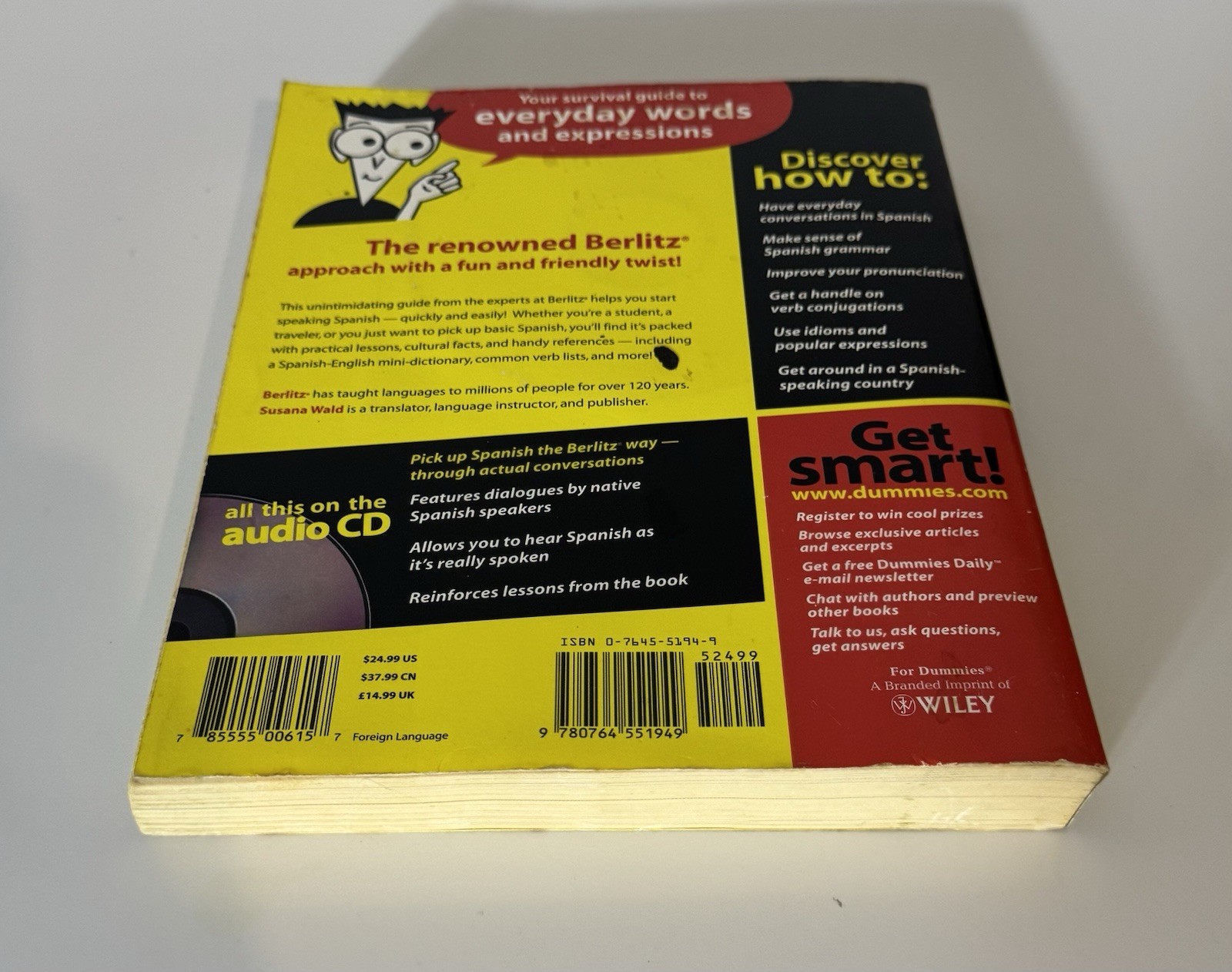 Spanish for Dummies® by Susana Wald (1999, Paperback)