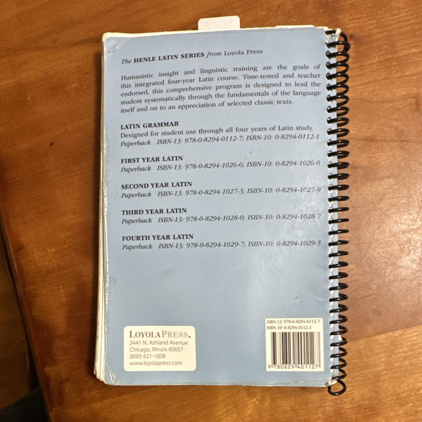 Henle Latin Grammar book