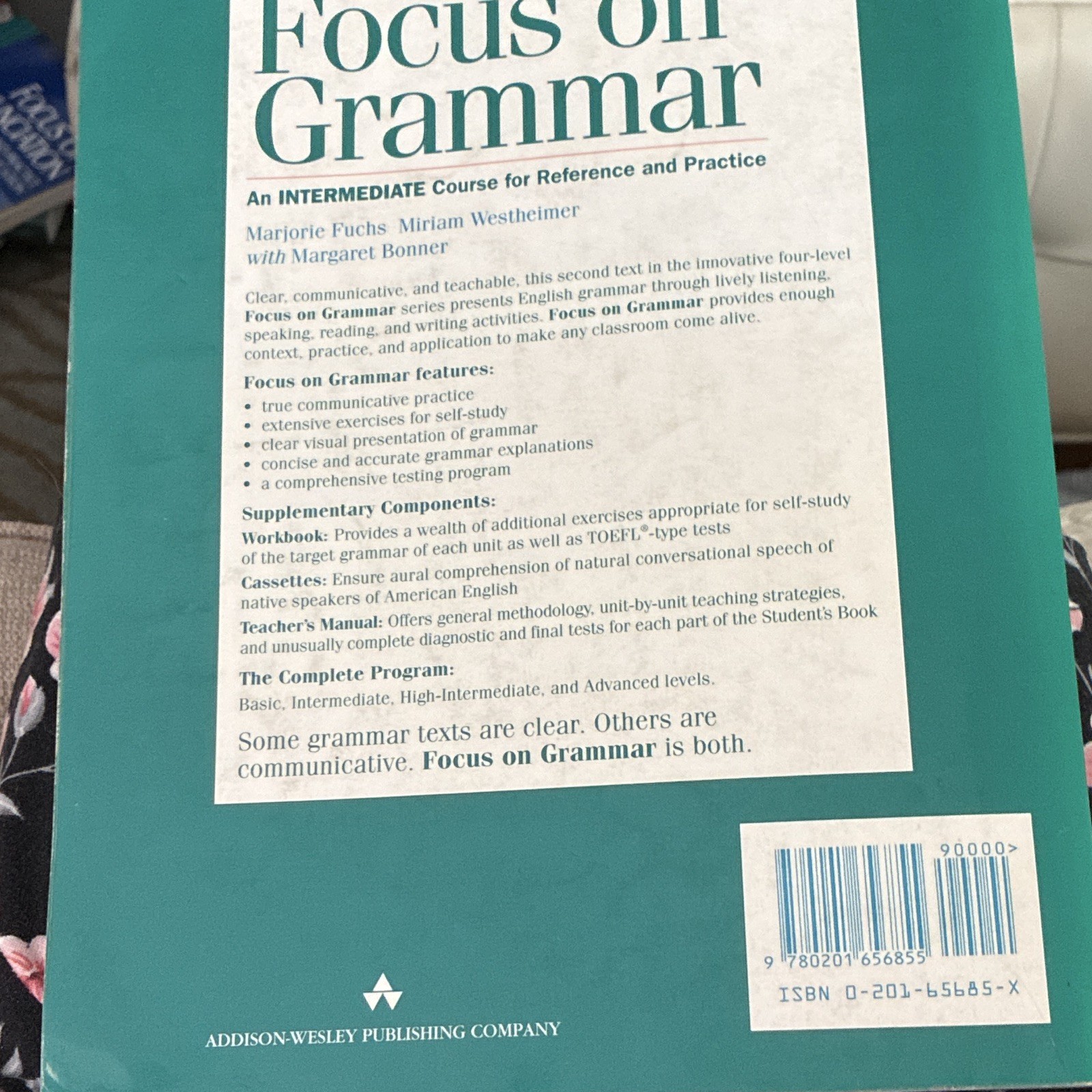 Focus on Grammar B1 Intermediate Reference & Practice Paperback 1995 Fuchs