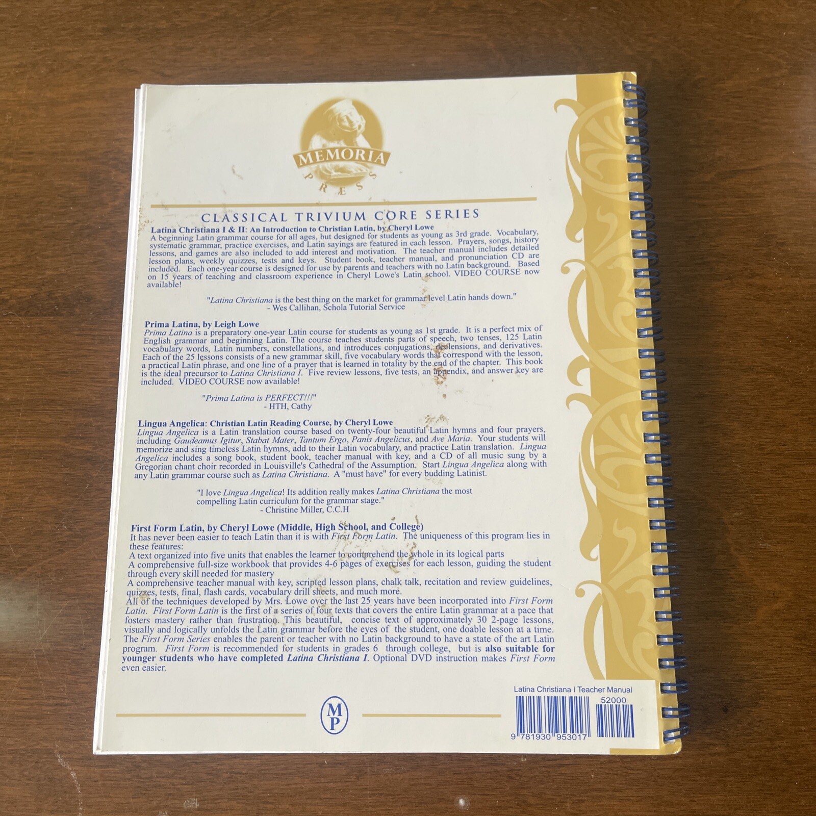 Latina Christiana Book 1 Teacher Manual 3rd Edition And DVDS