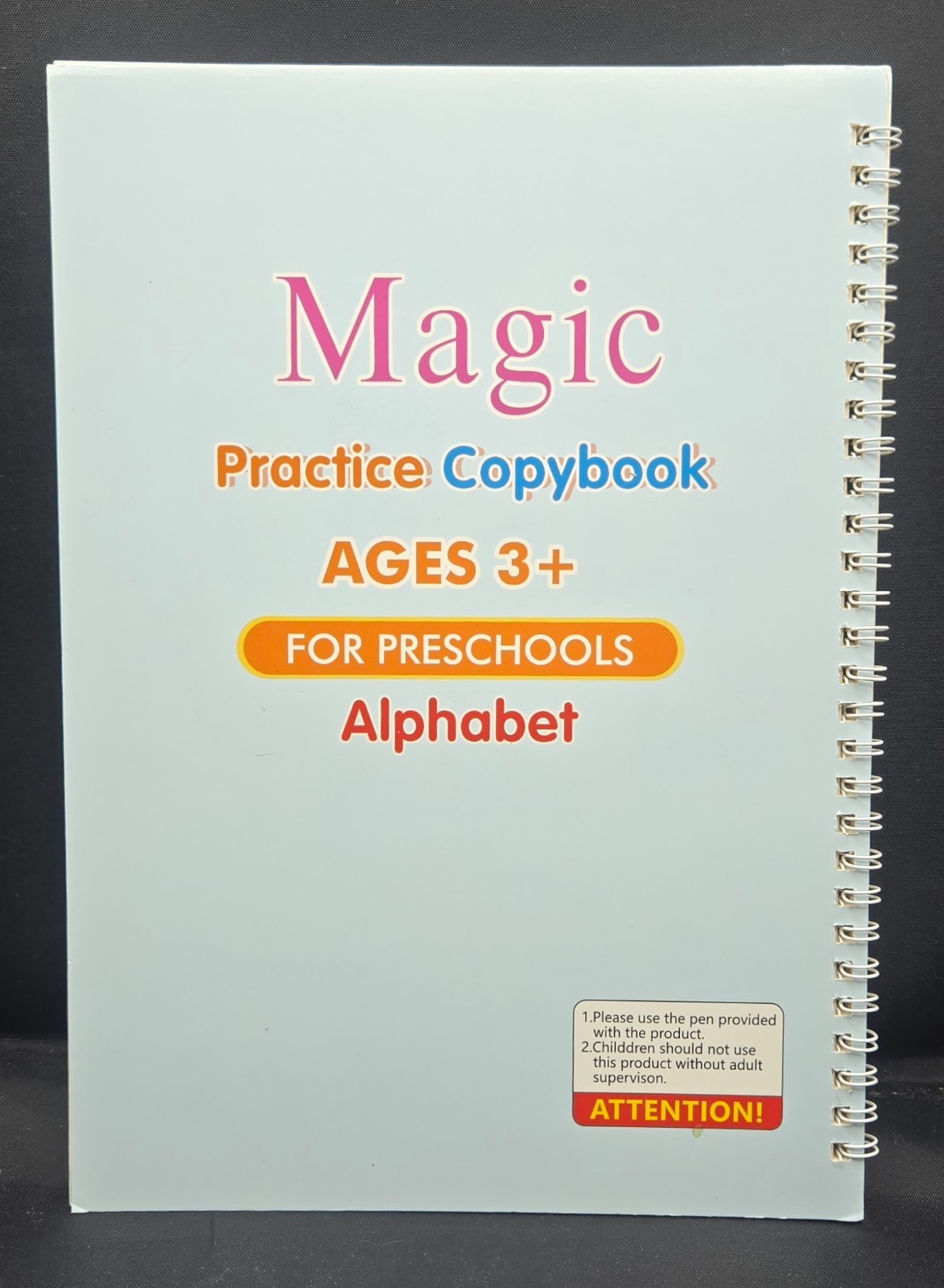 4pc Magic Grooved Practice Copybook, Reusable Grooved Writing Books, Handwriting