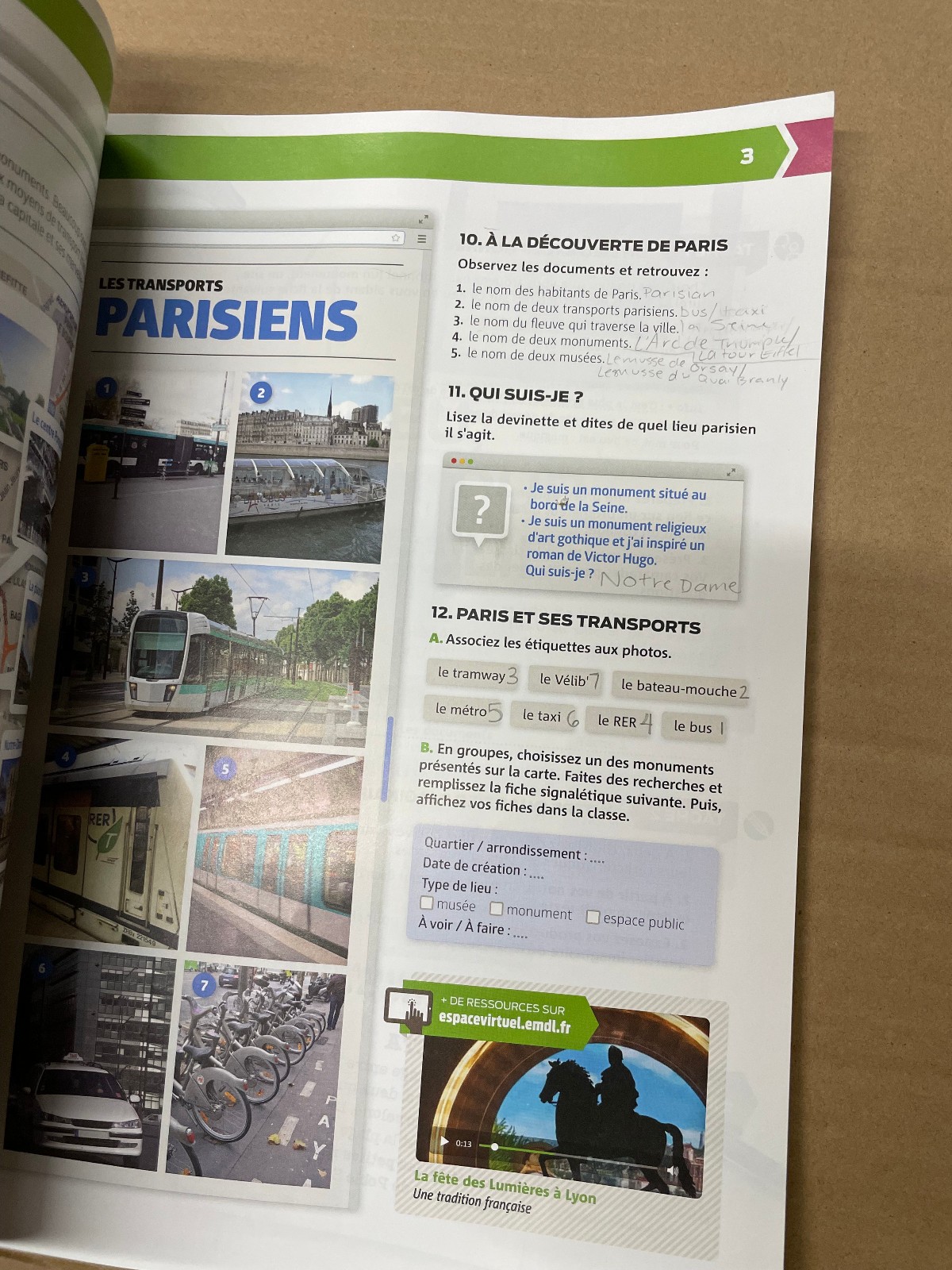 Entre Nous 1: Tout En Un Methode De Frncais French Language Book