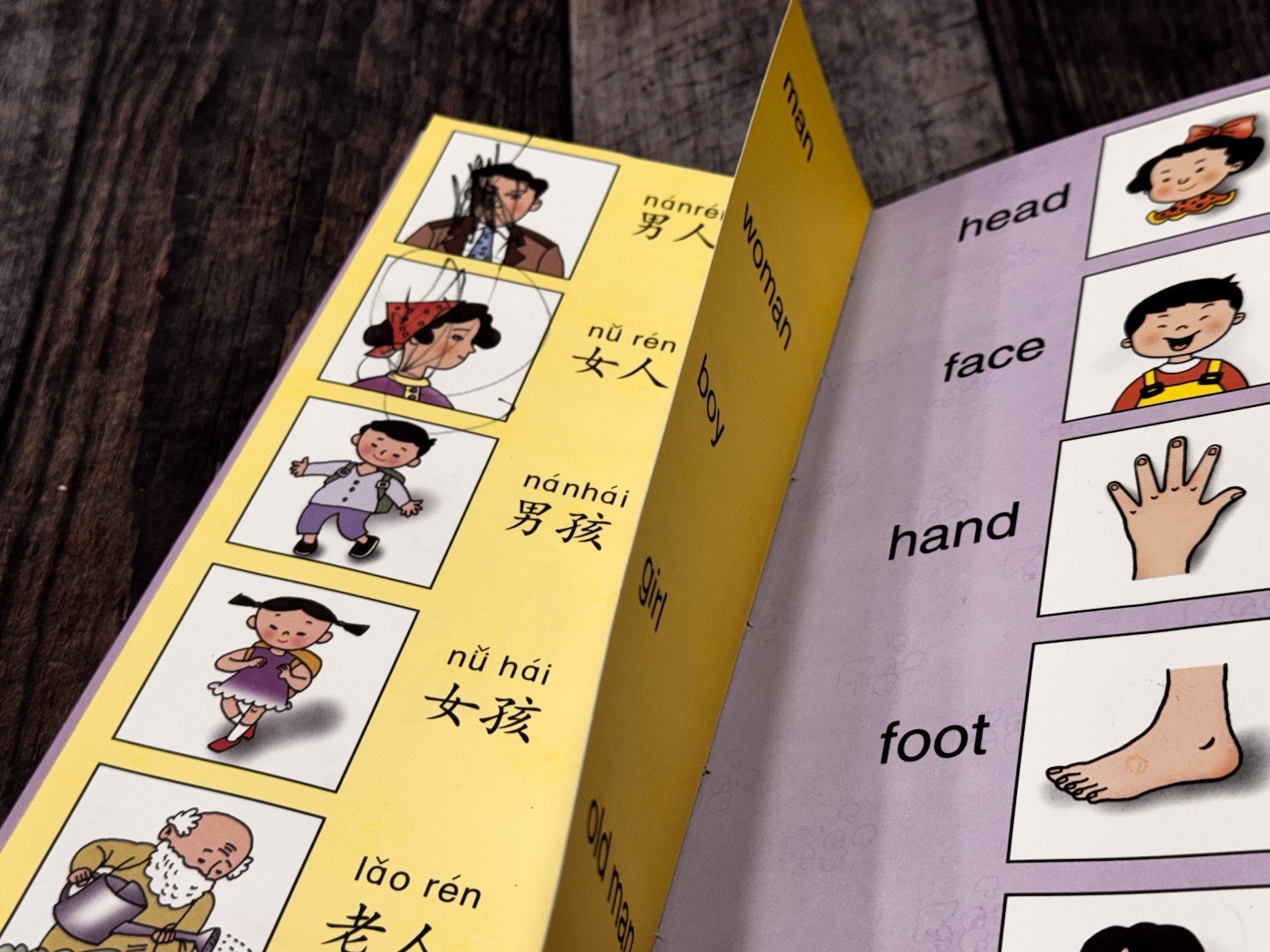 A Childrens English-Chinese Picture Word Book RARE 4 Book Set Hardcover. VINTAGE