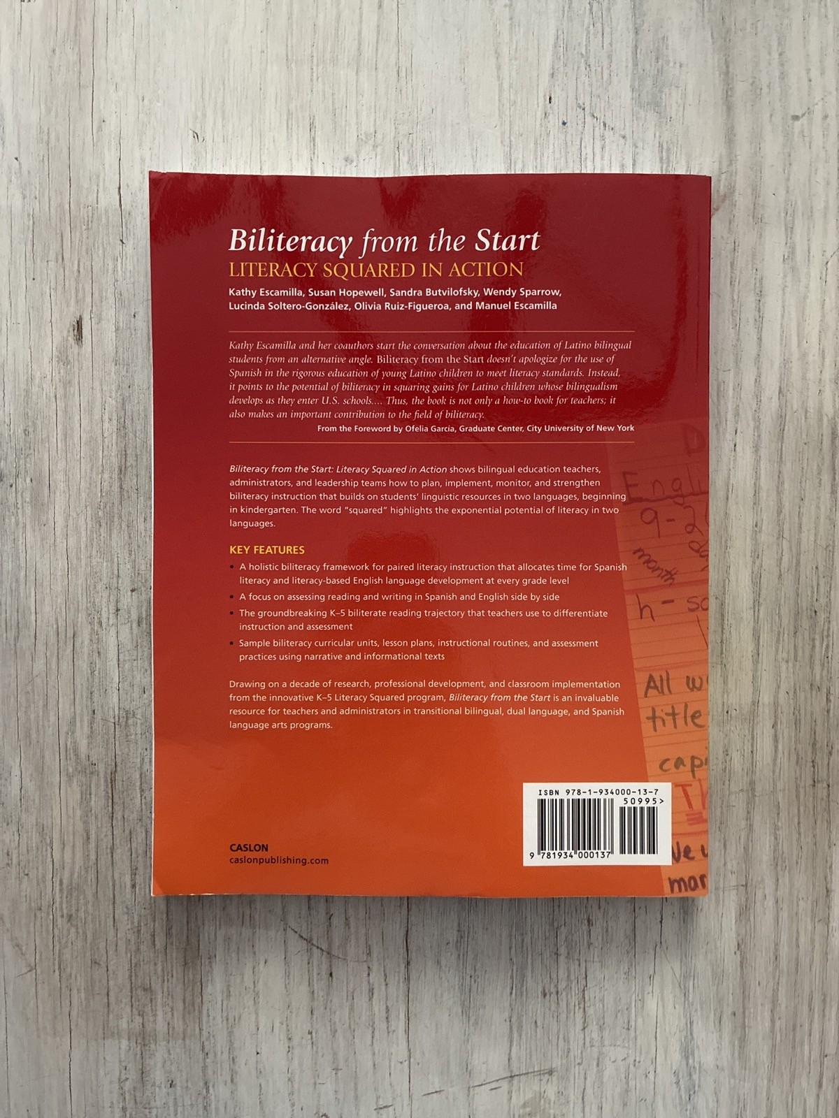 Biliteracy from the Start Literacy Squared in Action Escamilla SC Textbook LN