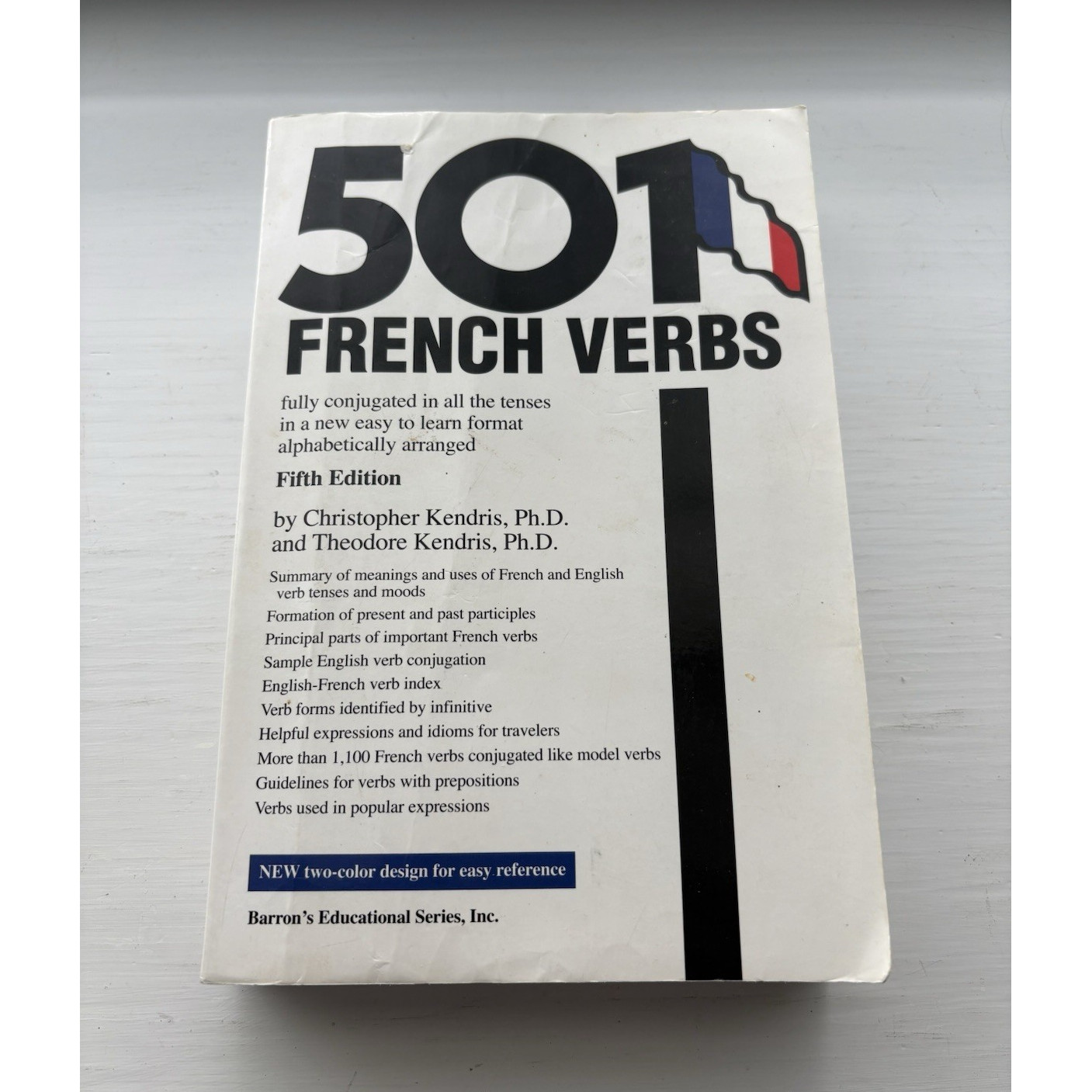 501 French Verbs 5th Ed Paperback Kendris & Kendris Barron’s Grammar Book