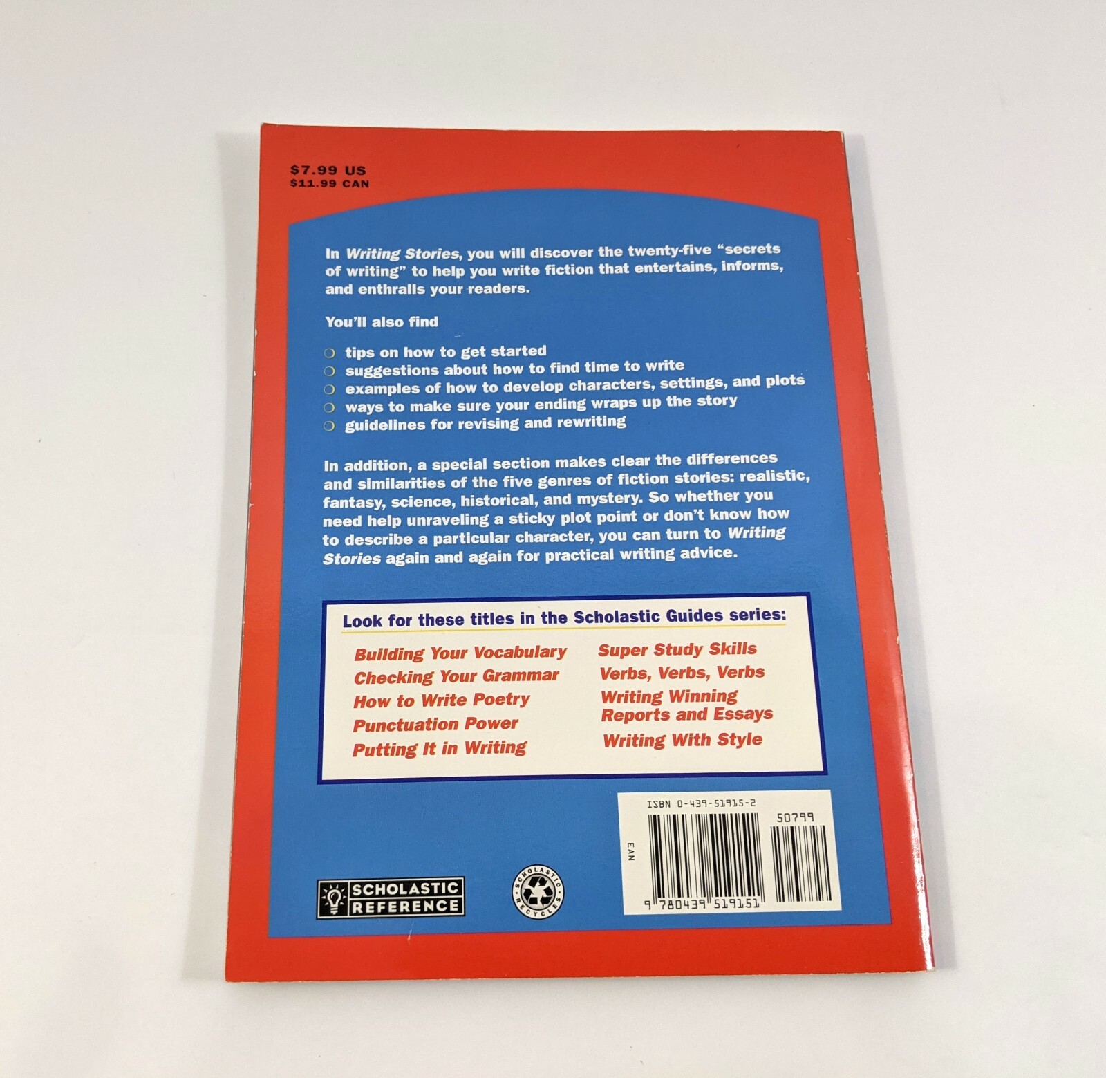 Scholastic Guides Writing Stories Fantastic Fiction Middle School High School
