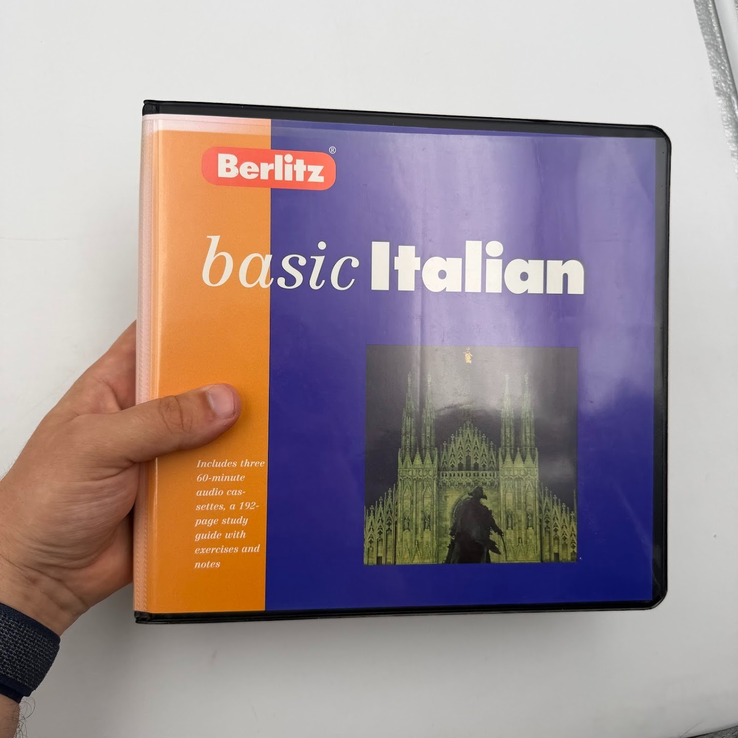 Berlitz Basic Italian 3 Audio Cassettes and Study Guide in Clamshell Case 1996