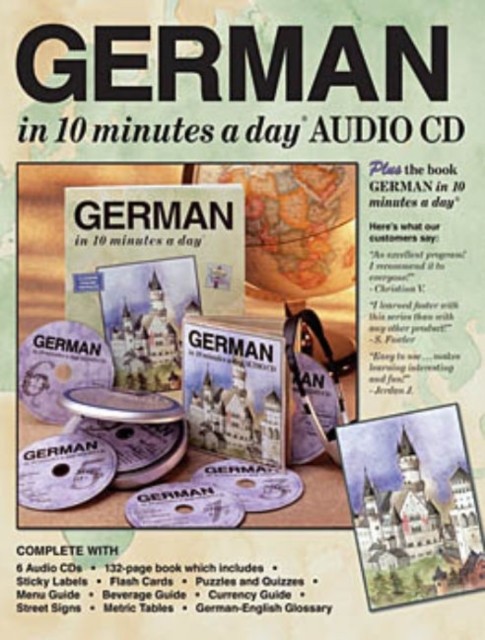 GERMAN in 10 minutes a day BOOK AUDIO by MA Kershul Kristine HARDBACK