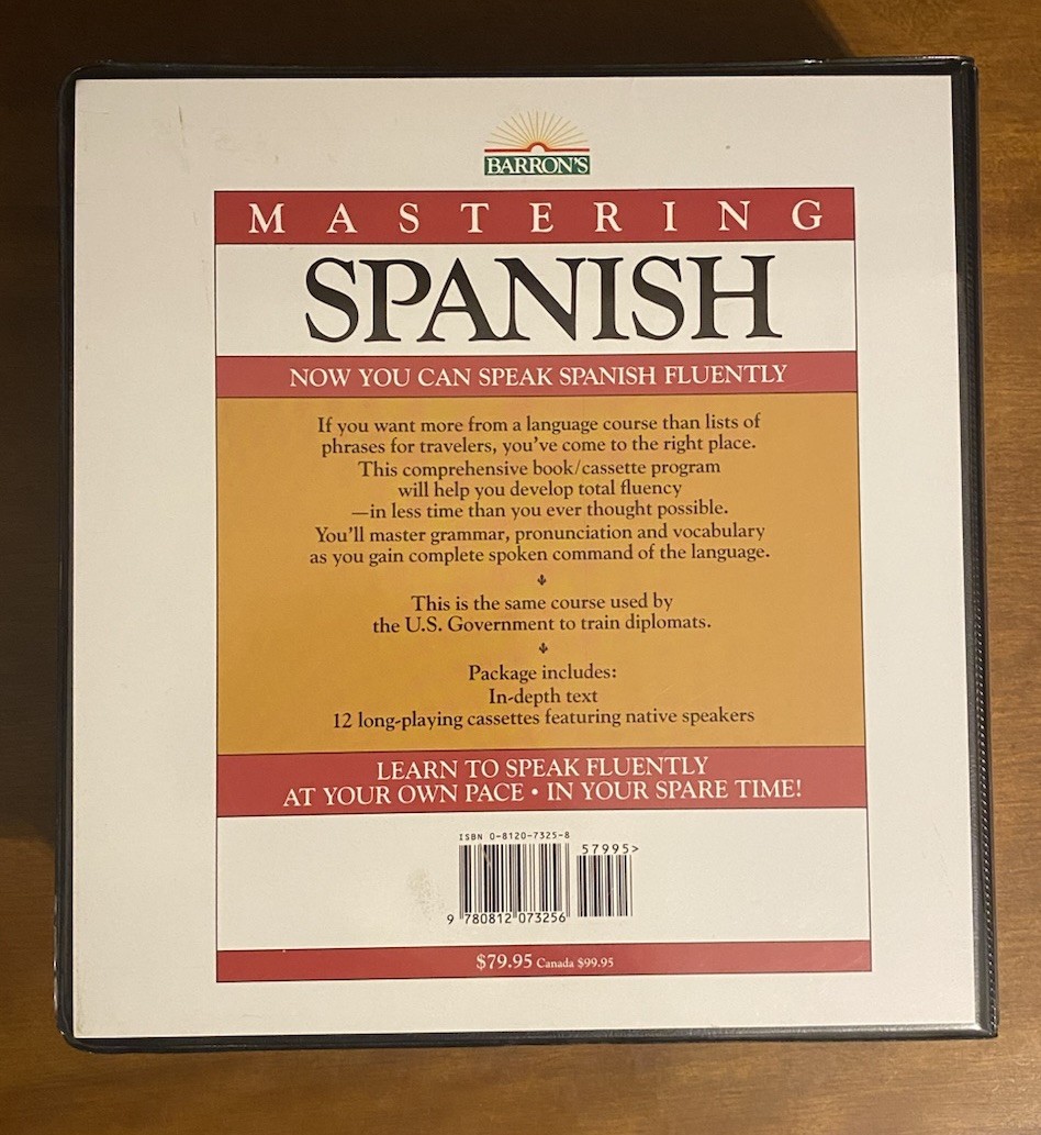 Barron’s Mastering Spanish Level One Complete Book + 12 Cassett