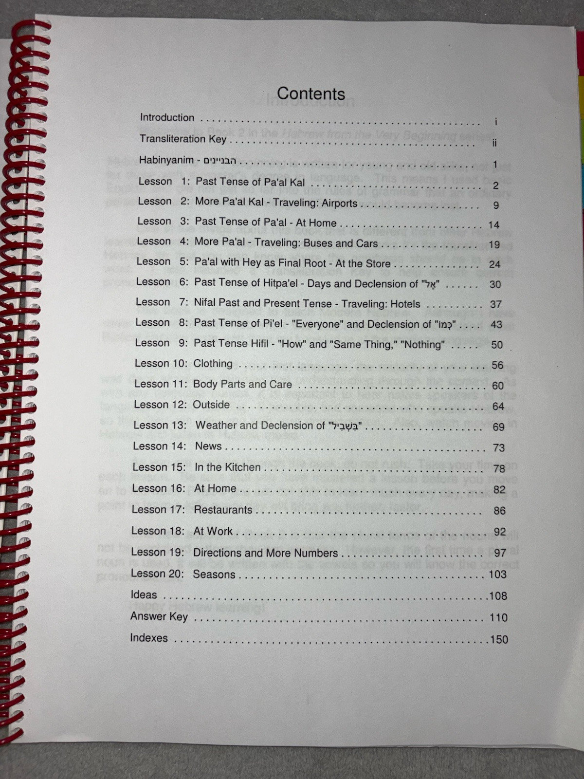 Hebrew from the Very Beginning Book 2 Joseph Williams Spiral Fast Shipping!