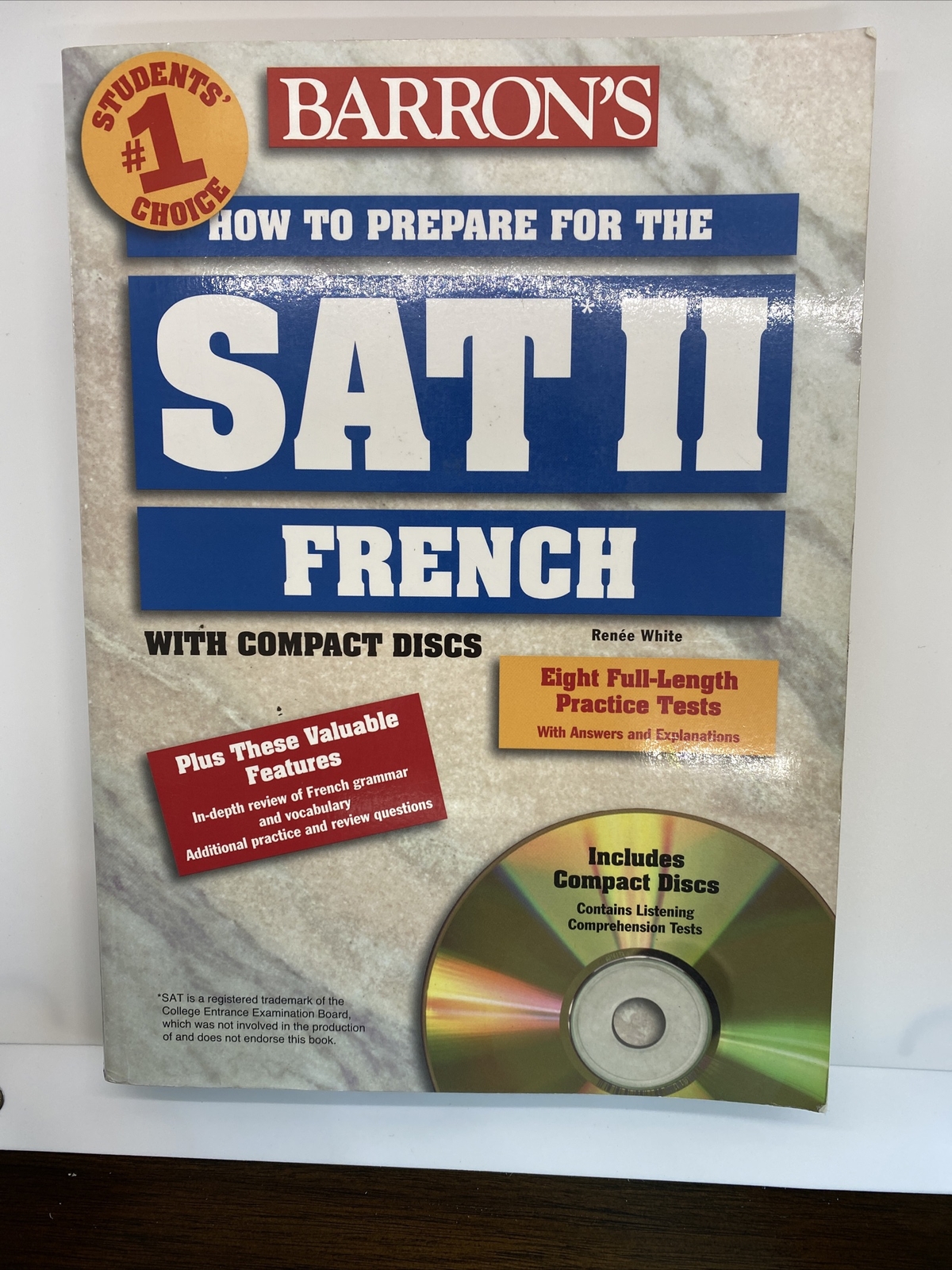 How to Prepare for the SAT II French by Renee White (2003, Trade Paperback) Disk
