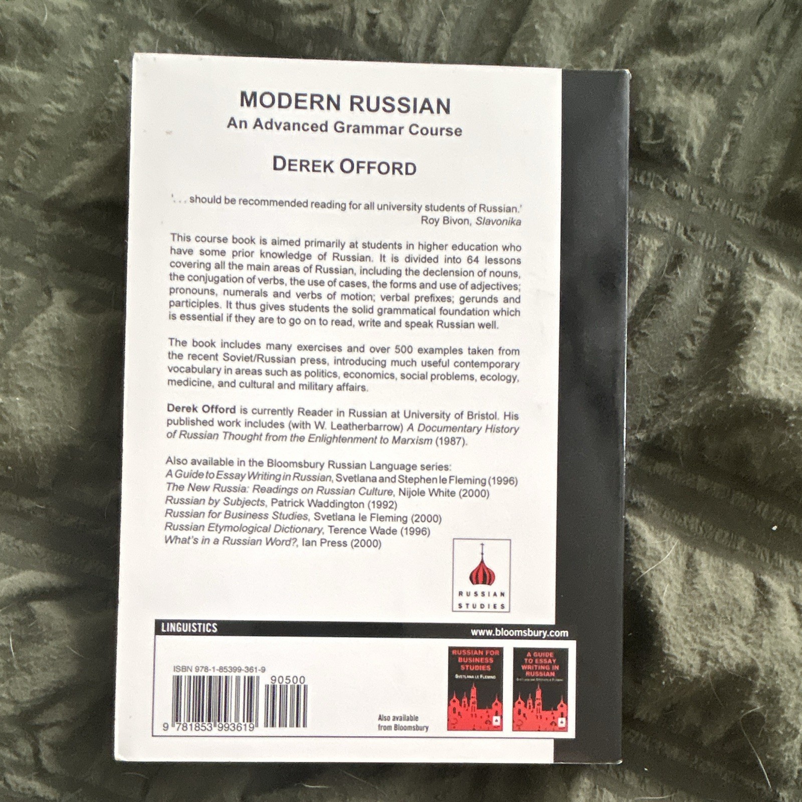 Modern Russian Advanced Grammar Course by Derek Offord, Bloomsbury, Paperback