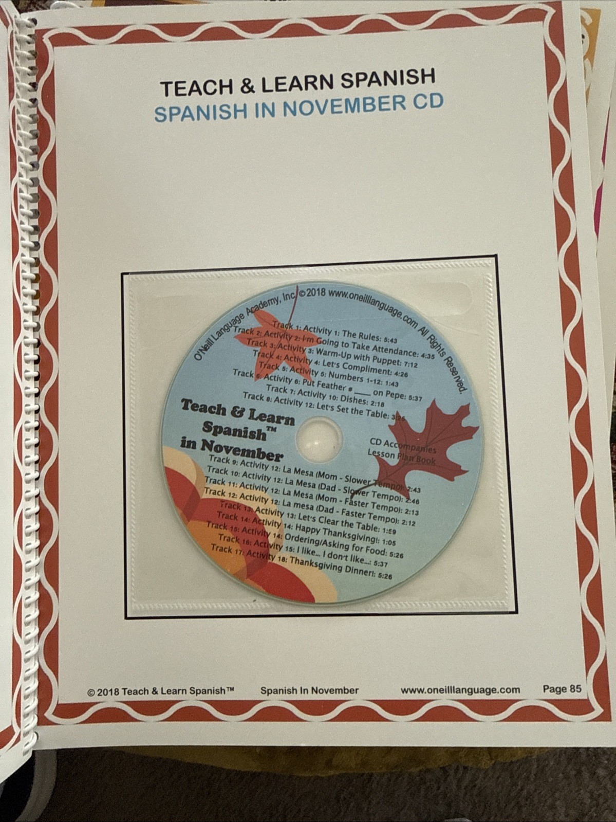 Teach And Learn Spanish Curriculum Fall Semester By Theresa Gunderson 6 Books CD