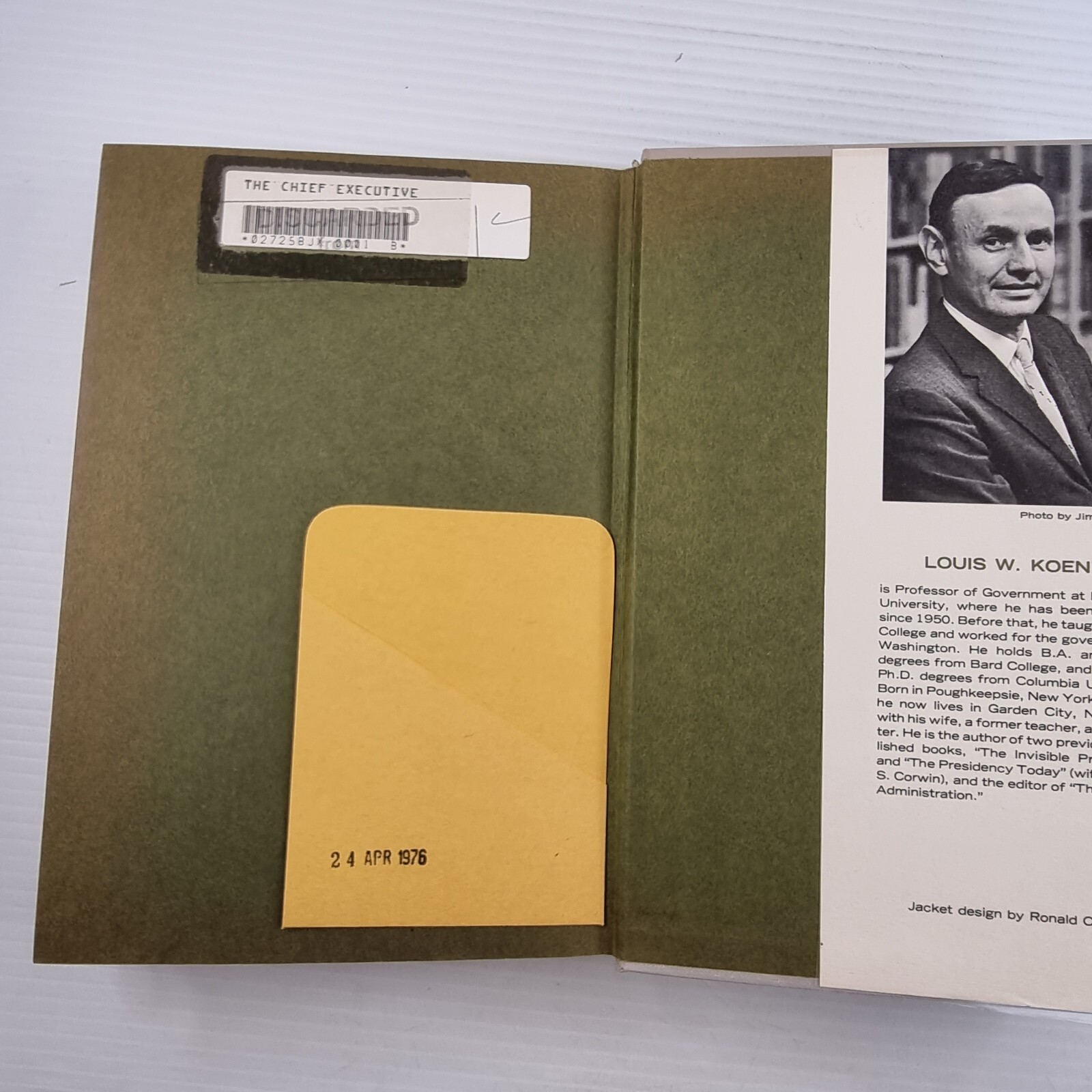 The Chief Executive by Koenig, Louis William