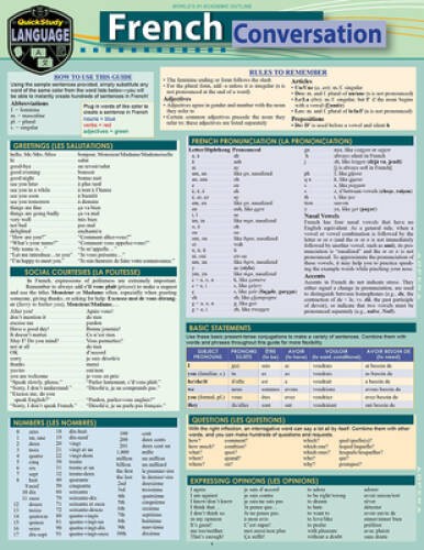 French Conversation: A Quickstudy Language Reference Guide – VERY GOOD