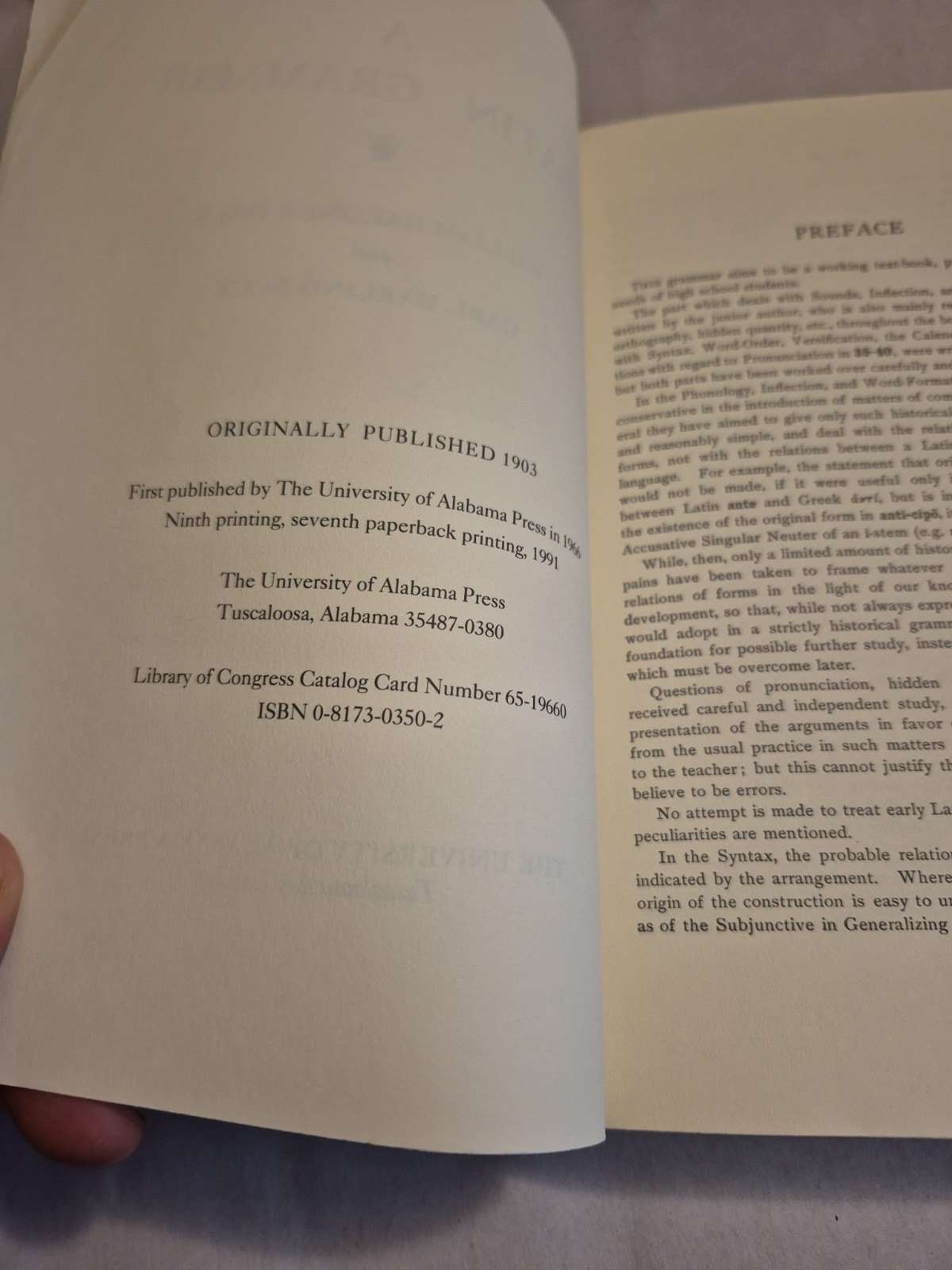 A Latin Grammar by Carl Darling Buck and William Gardner Hale TPB Language