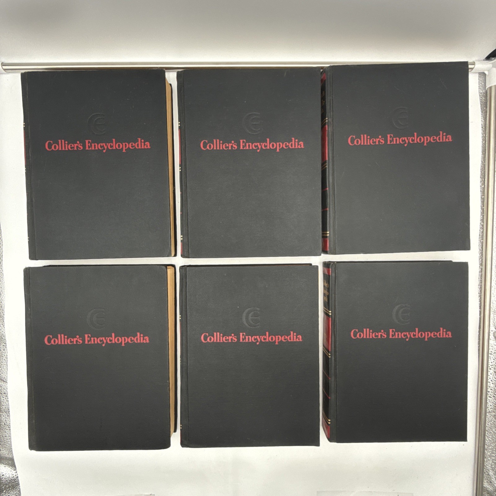 Collier’s Encyclopedia Vol 1-20 FULL SET 1960 VTG Black & Red + 5 Yearbooks