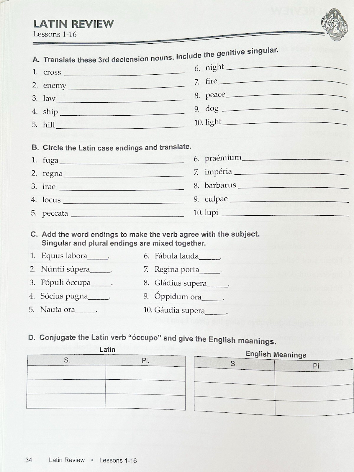 Latina Christiana I Complete Curriculum Set Teacher Student DVD’s Book of Roots