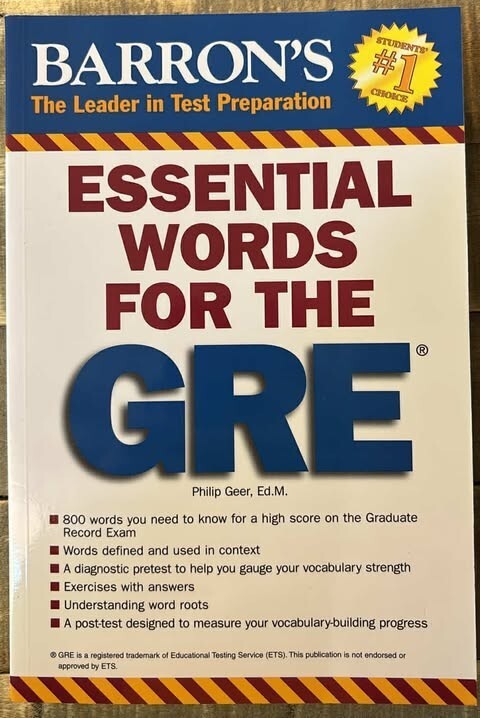 Barron’s Essential Words for the GRE, Philip Geer