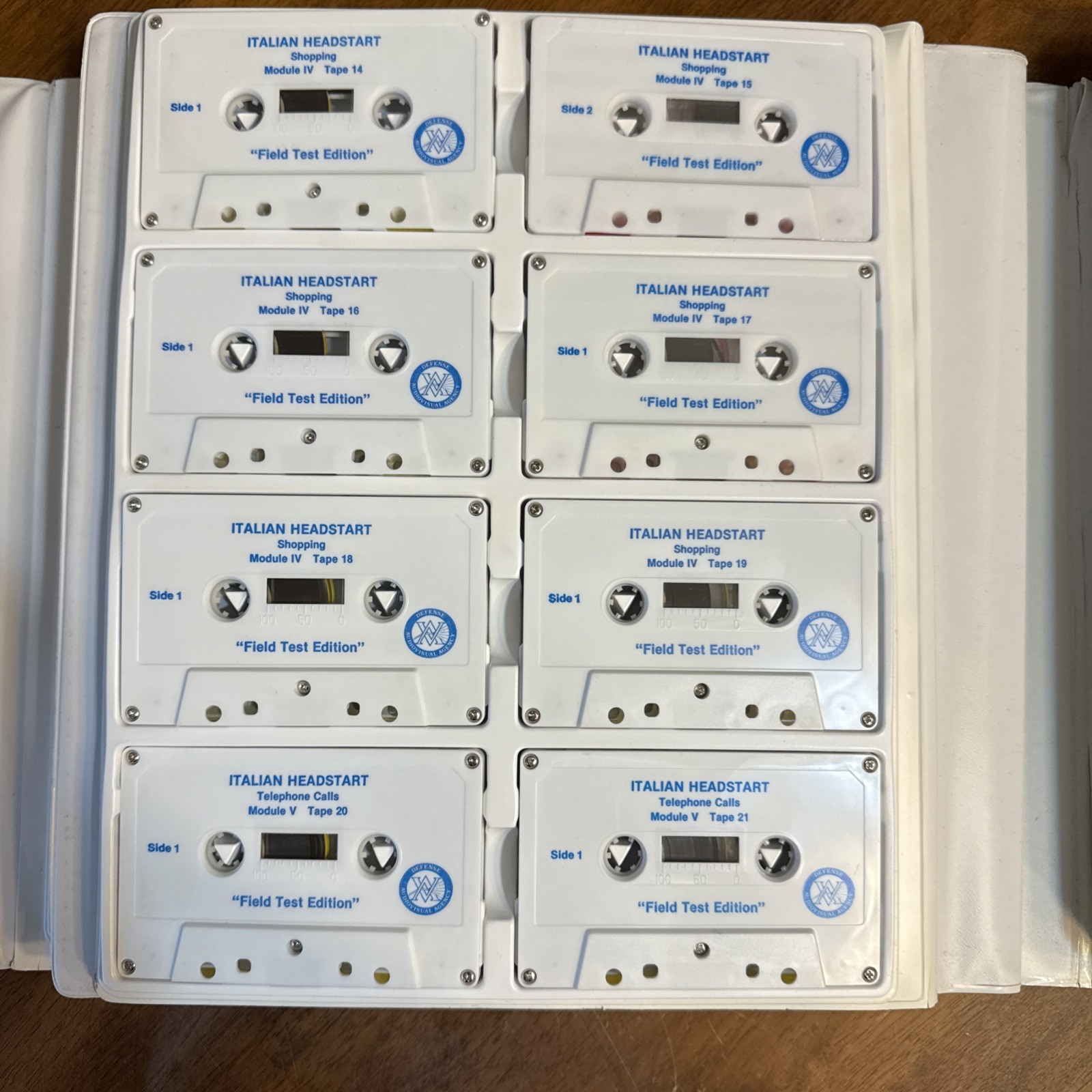 Italian Headstart Defense Language Foreign Audio Cassettes Field Test Edition