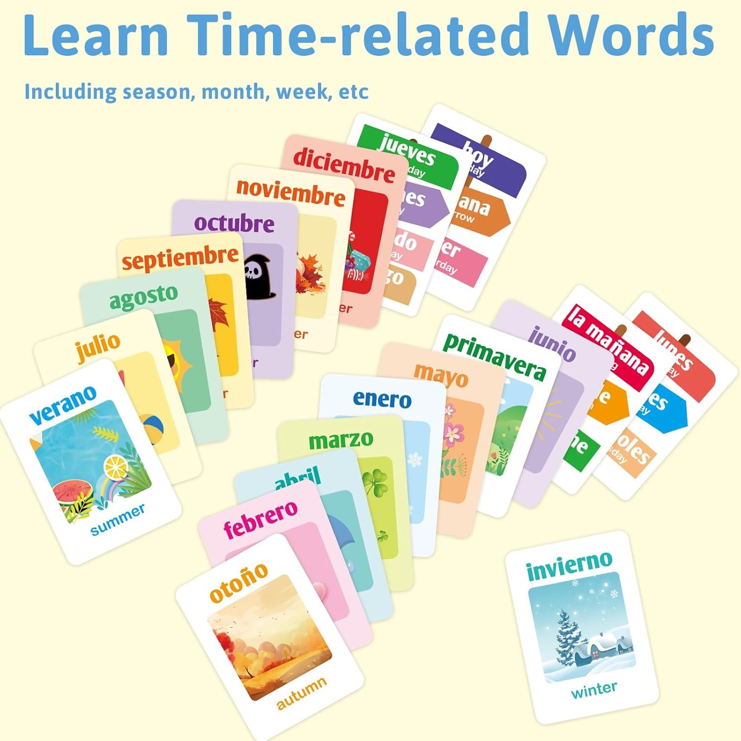 Spanish Flash Cards 100 English to Spanish Bilingual Flashcards Español Vocabula