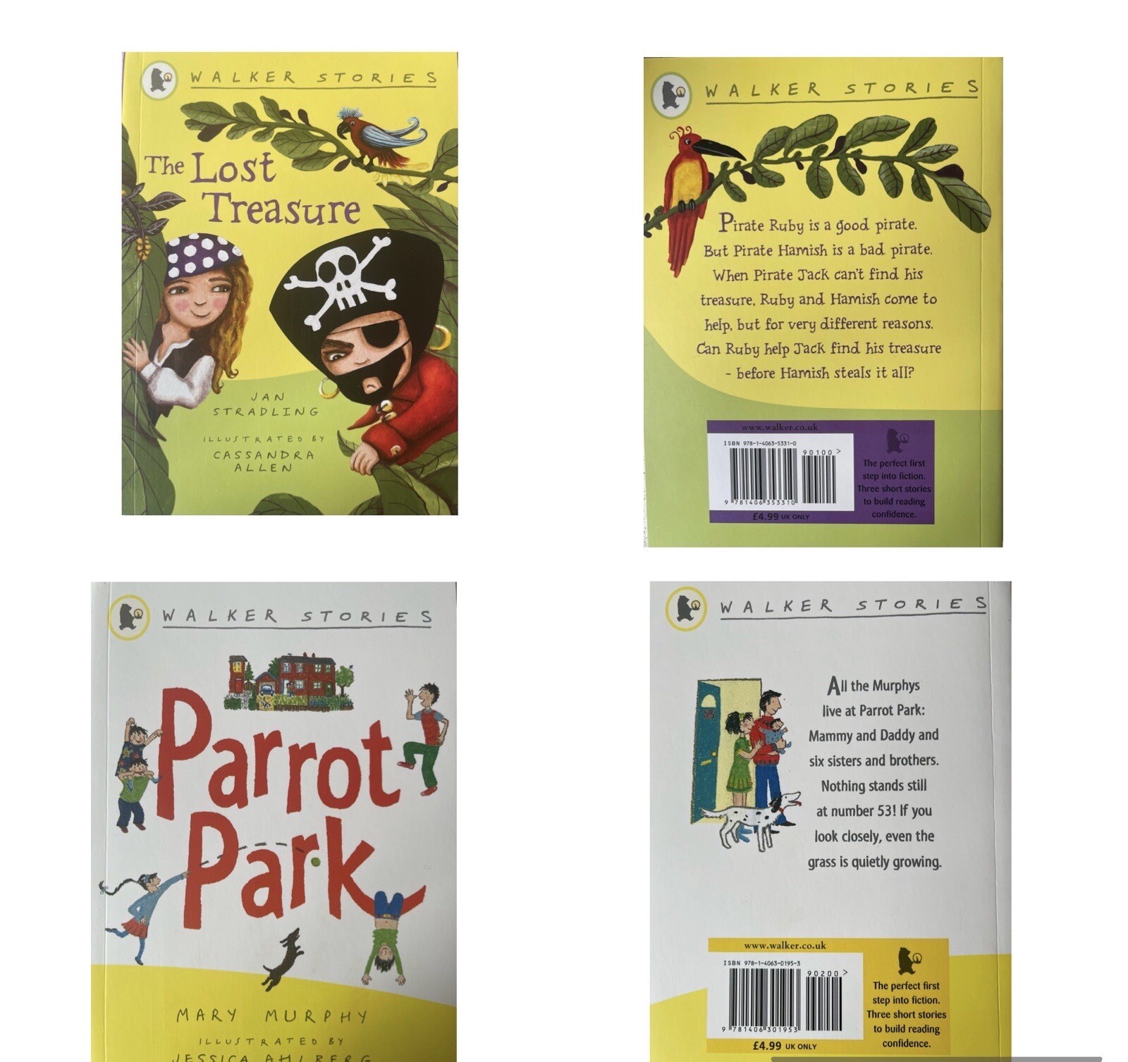 1 Set Containing 5 Walker Stories Books Builds Reading Confidence