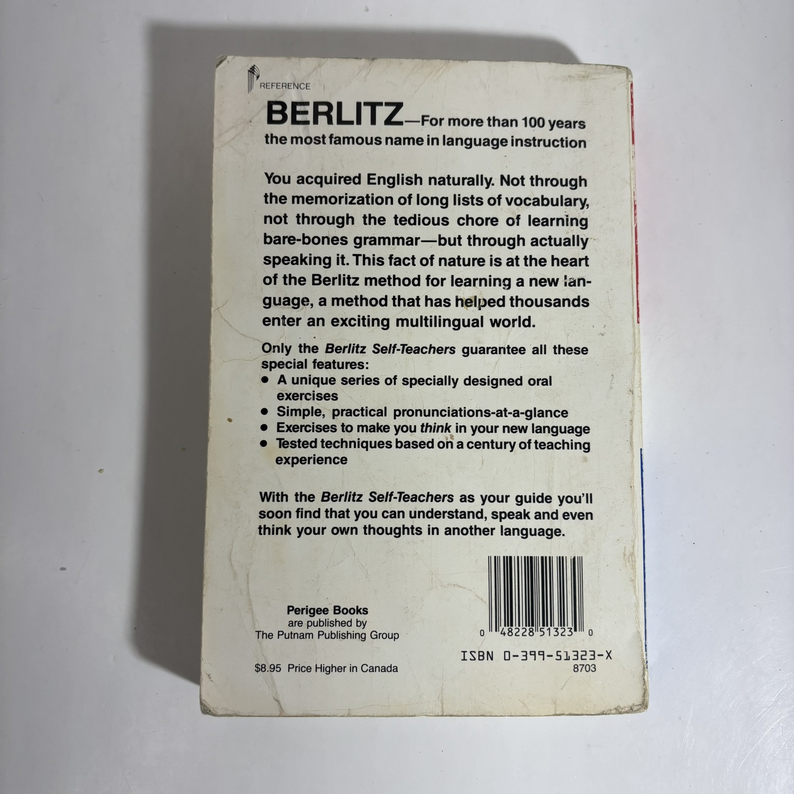 The Berlitz Self-Teacher-French, 1987, 1st TPB Edition. Home Language Study. A9