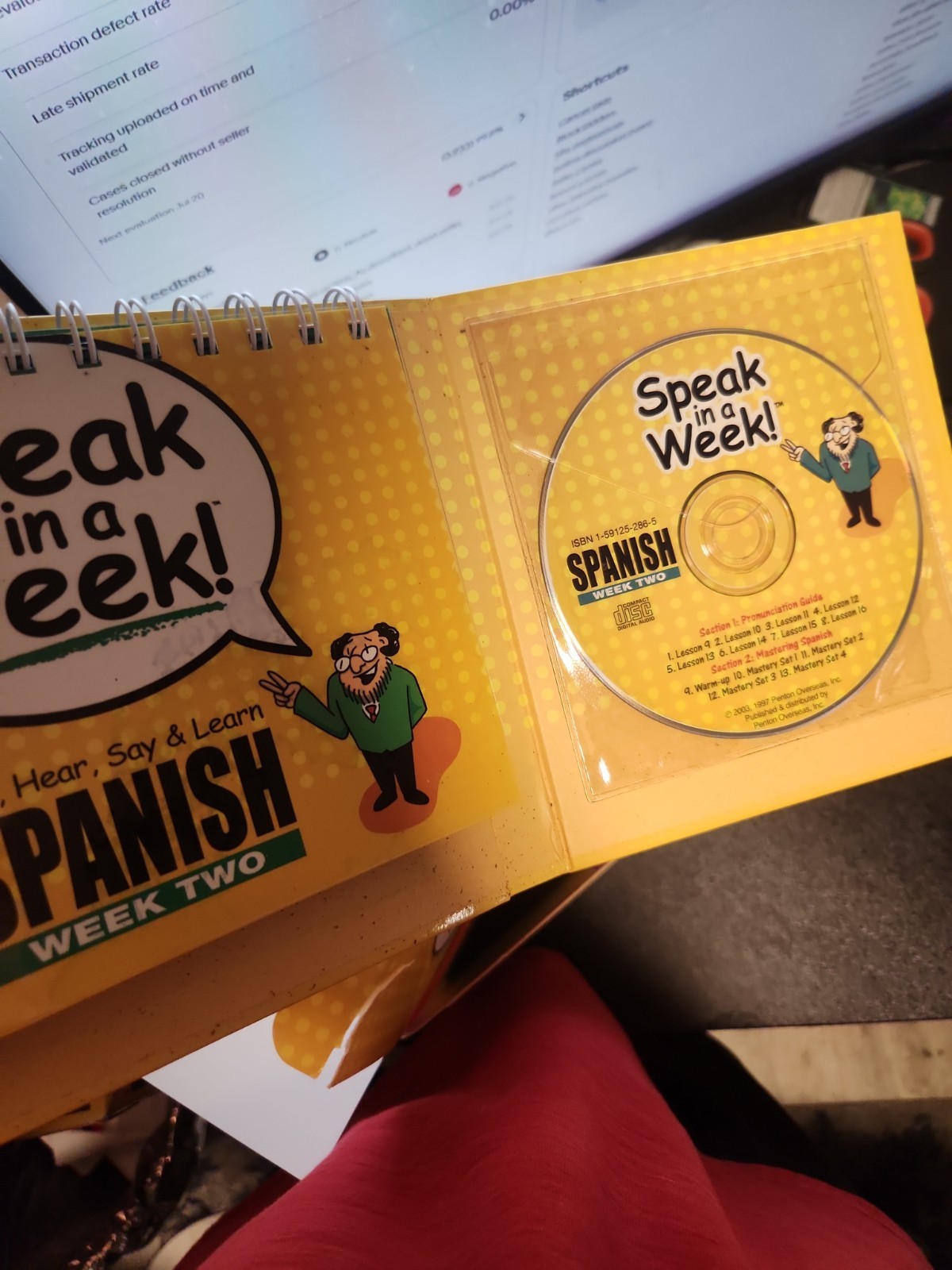 Speak in a Week!: See, Hear, Say Spiral-bound, by Penton Overseas Missing Week 1