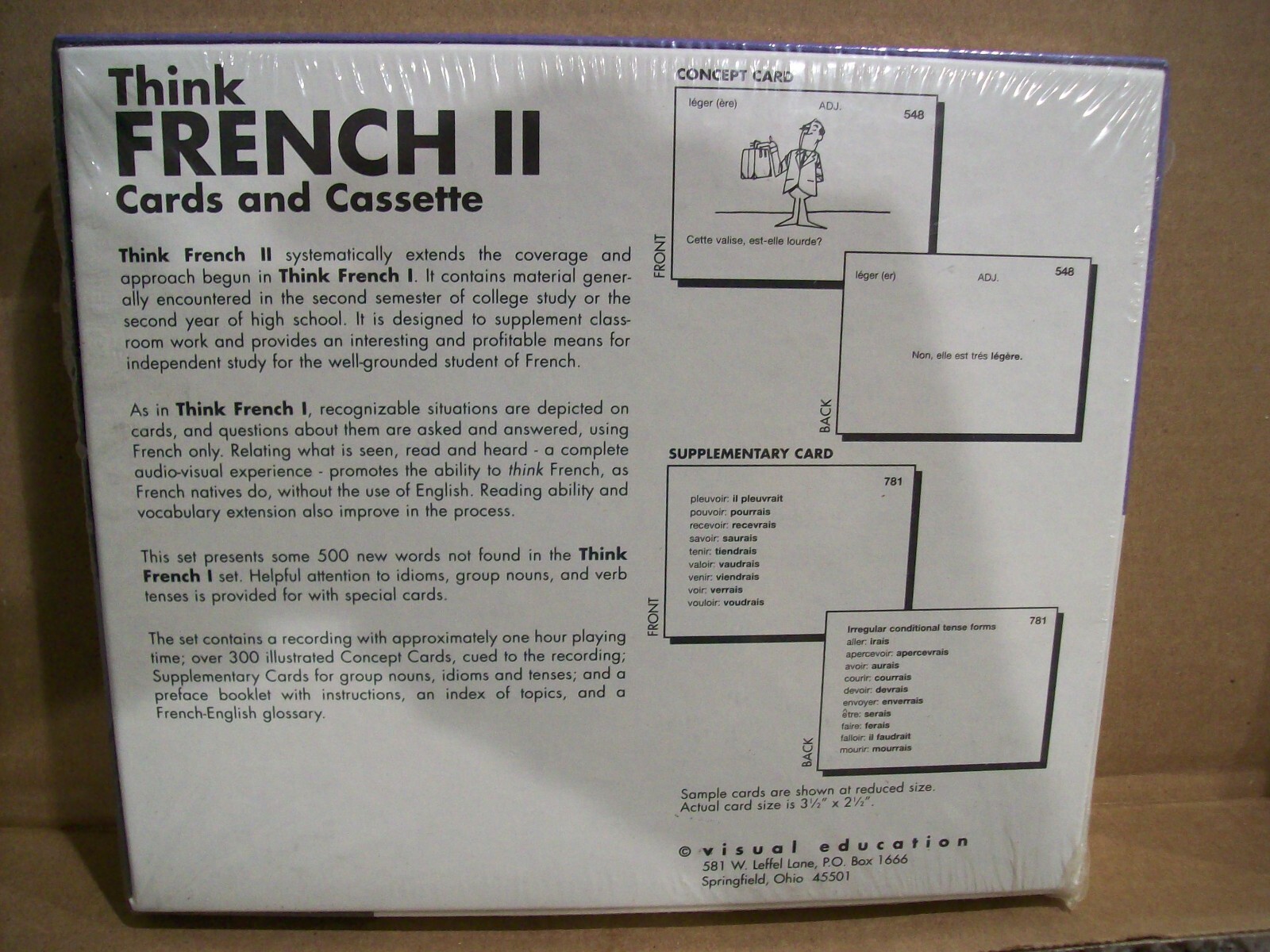 Think French II Visual Education Flash Cards and Cassette