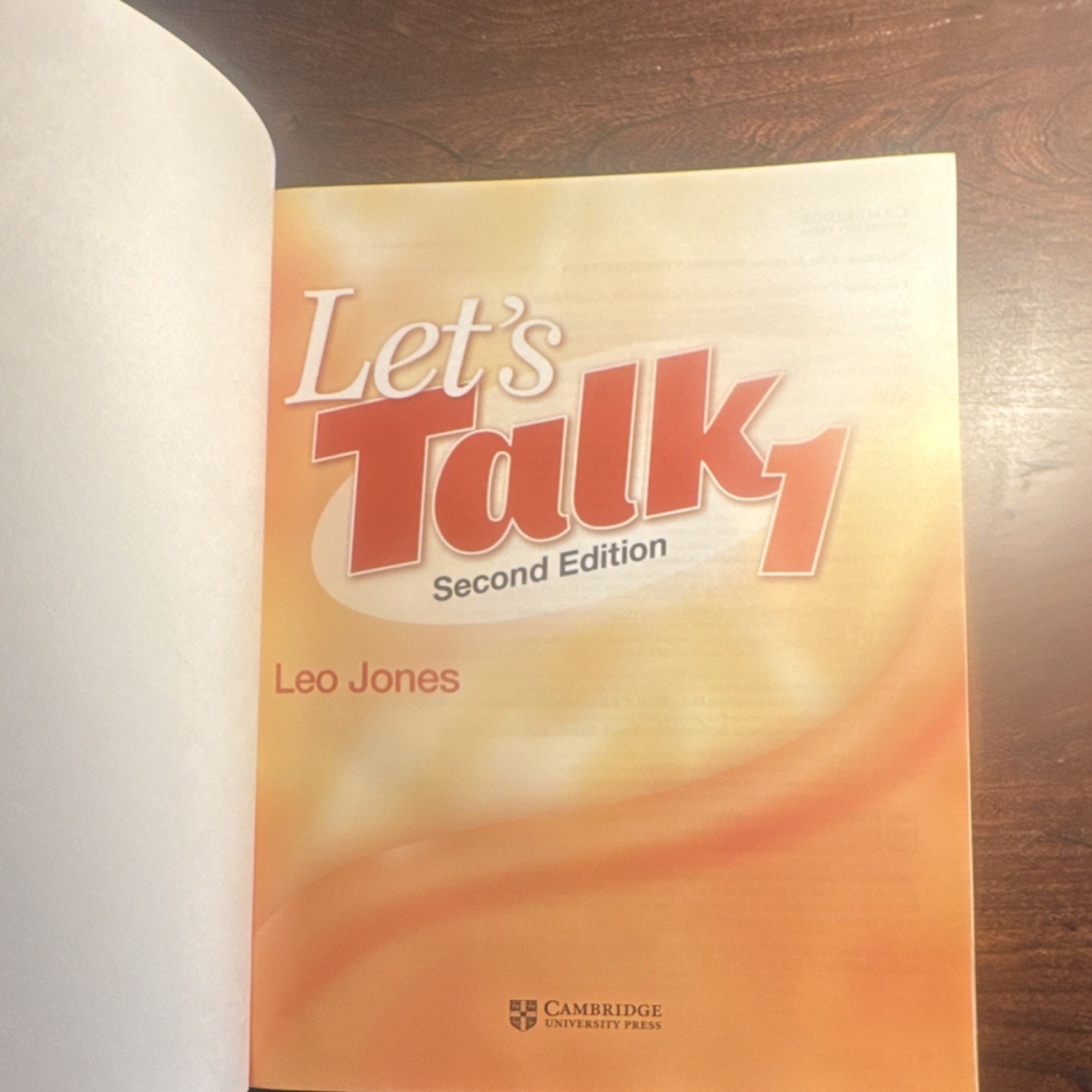 Cambridge Let’s Talk 1 Second Edition by Leo Jones with Audio CD
