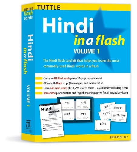 Hindi in a Flash Kit Volume 1 (Tuttle Flash Cards), Delacy, Richard, Very Good B