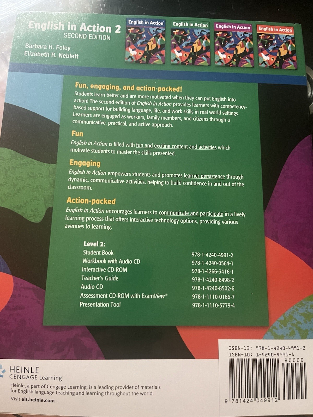 English in Action 2 Second Edition by Foley & Neblett, Heinle Cengage, Level 2