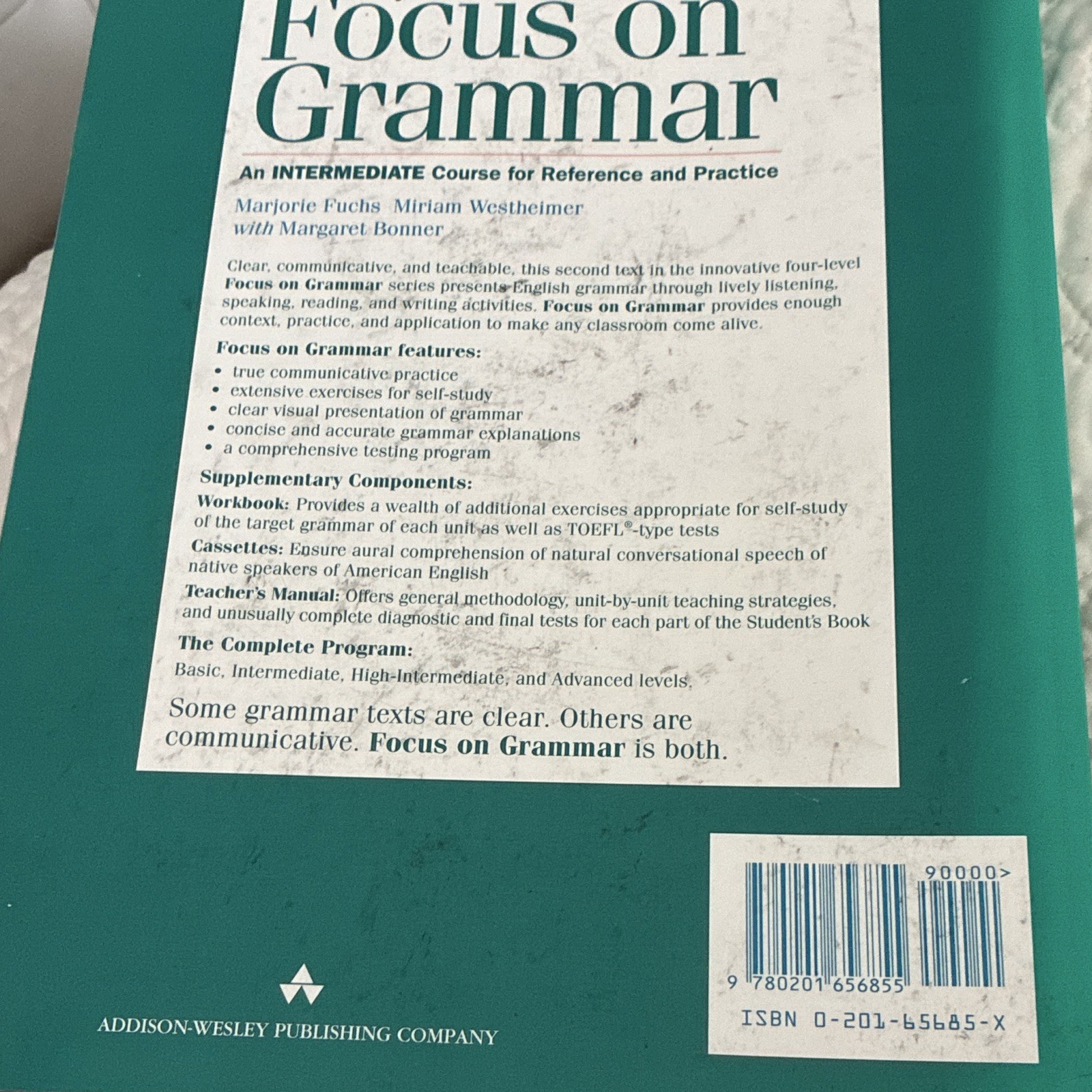 Focus on Grammar Intermediate Reference & Practice Book Fuchs Westheimer Bonner