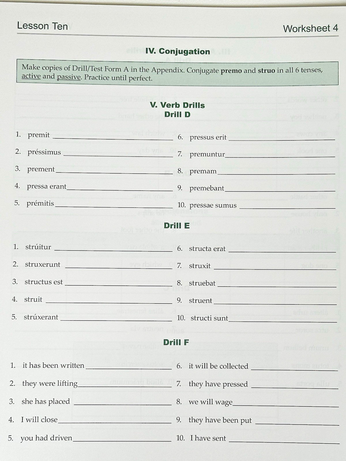 Memoria Press Third Form Latin Year 3 Student Text & Workbook Set 1st Edition