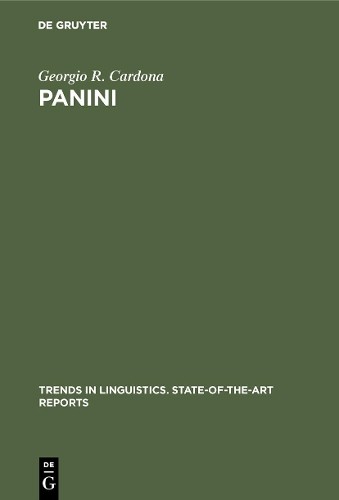 Georgio R. Cardona Panini (Hardback)
