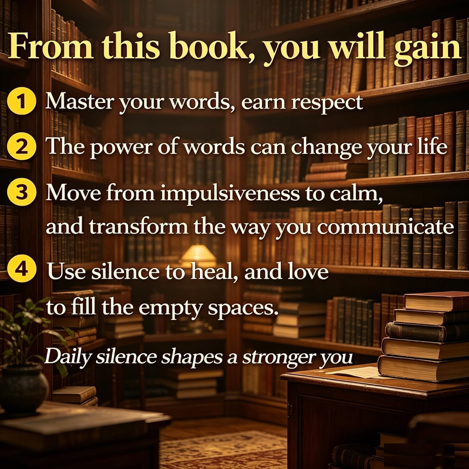 Stay Silent Book, A 30 Day Challenge to Master Your Emotions, Transform the Way