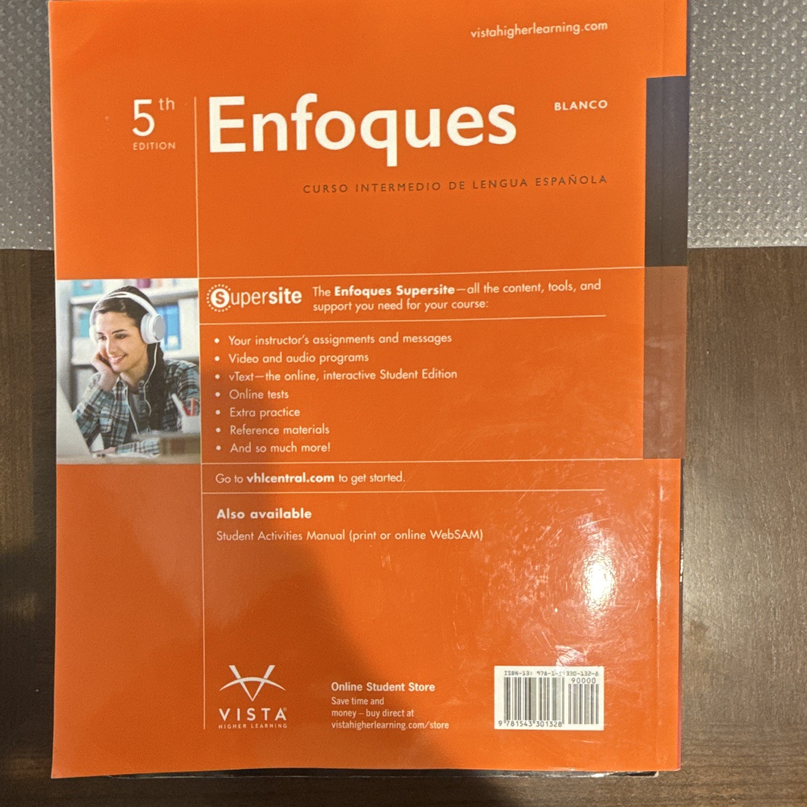 Vista Higher Learning Enfoques Intermediate Spanish Language Course Book 5th Ed