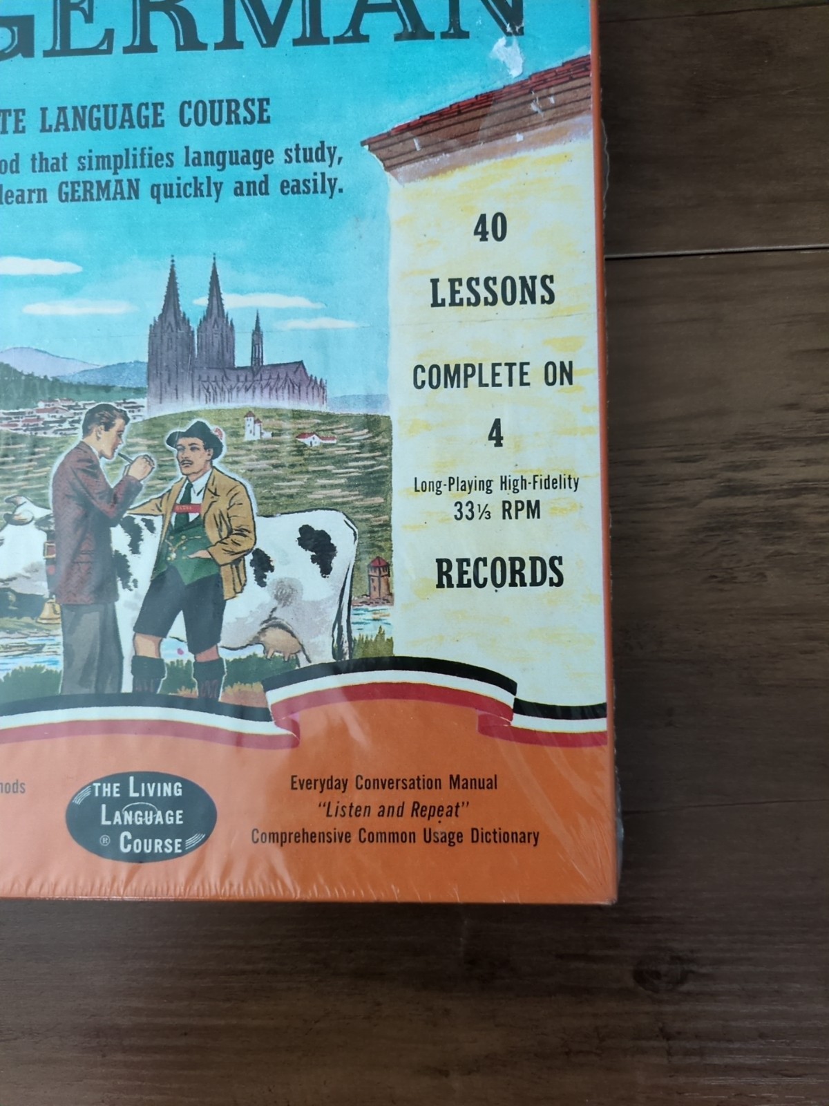 Living German Edition 1956 Language Course Complete 33 RPM New Sealed Vintage