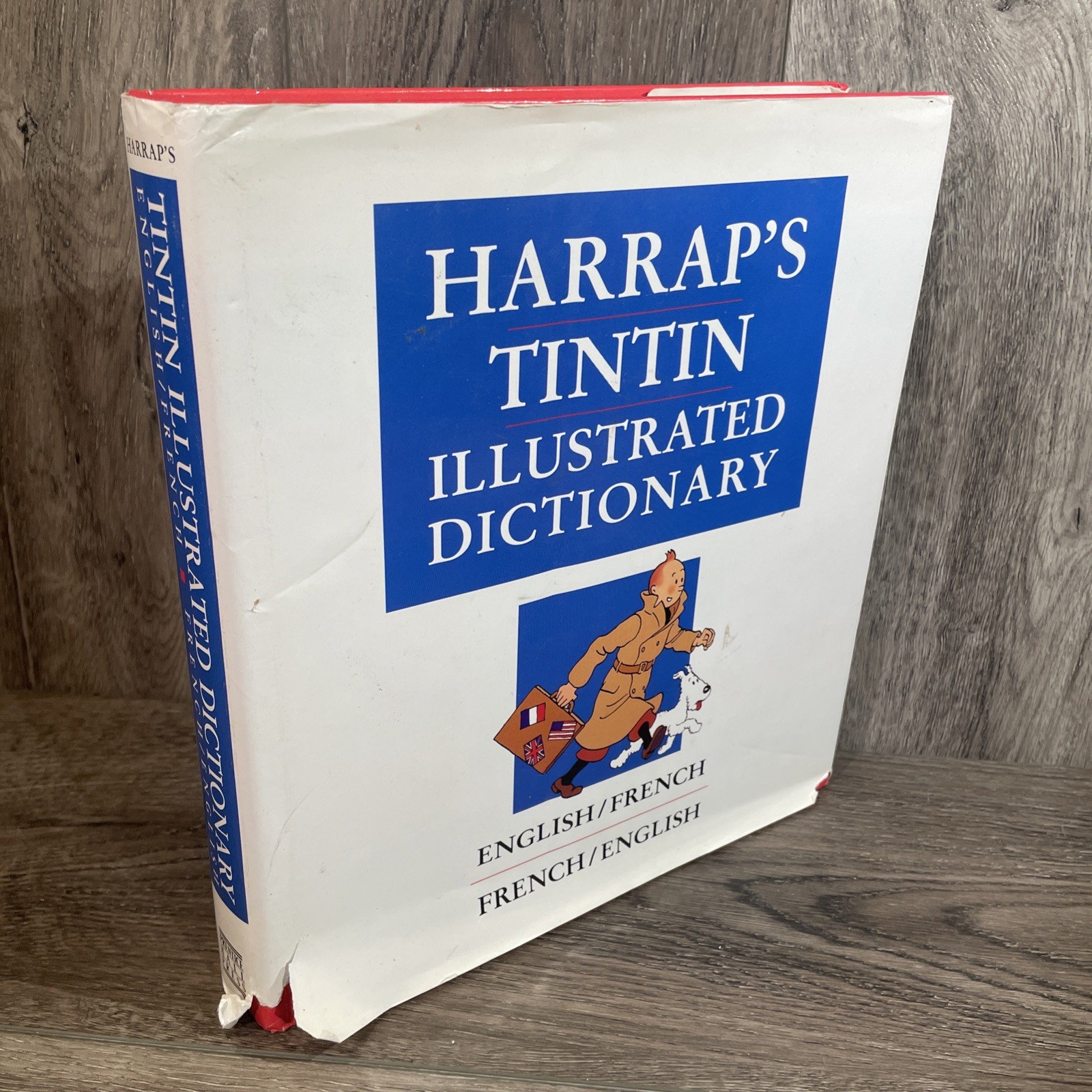 Tintin Illustrated Dictionary Eng French French English Harrap Hardcover 1990