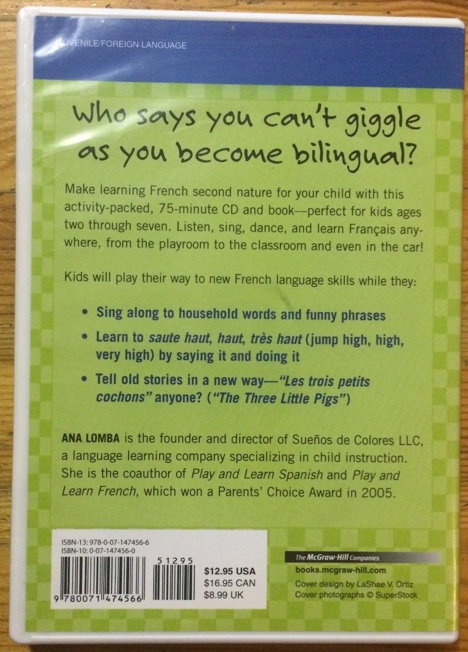 Hop Skip & Sing French for Kids Ana Lomba Dominique Wenzel 2006 CD & Booklet