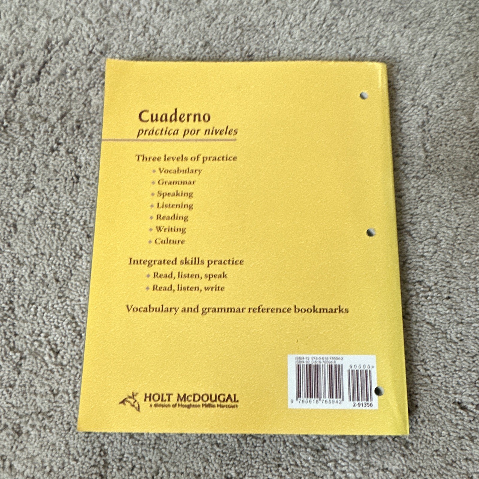 Holt McDougal ¡Avancemos! Cuaderno práctica por niveles Revised Level 2 Dos PB