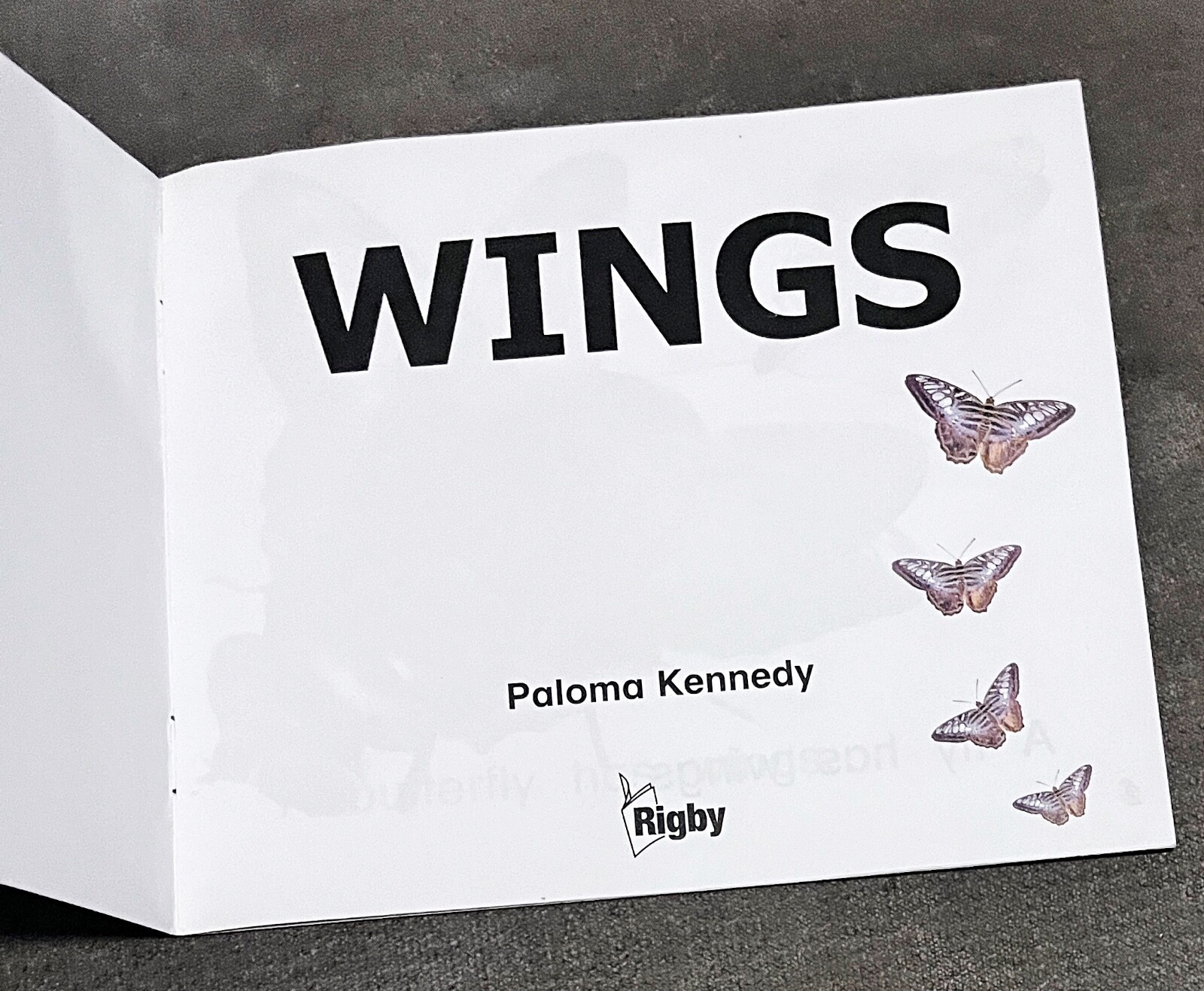 Rigby Literacy Emergent WINGS Reading Level 1/F&P Level A Paloma Kennedy Ex-Lib