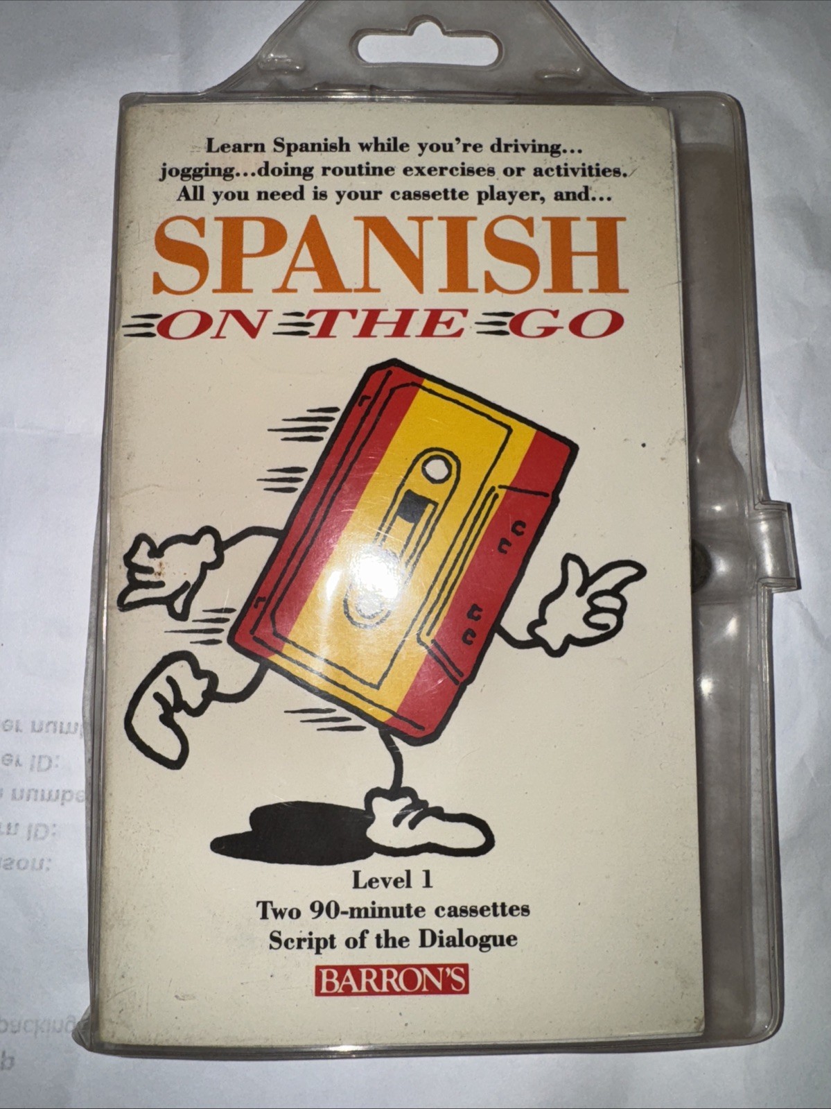 Barron’s Spanish On-The-Go Cassette Tape Set Level 1 Language Learning Vintage