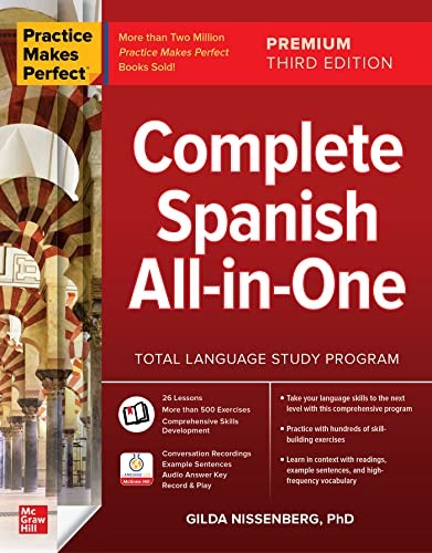 PRACTICE MAKES PERFECT COMPLETE SPANIS by Gilda Nissenberg Paperback Self Help