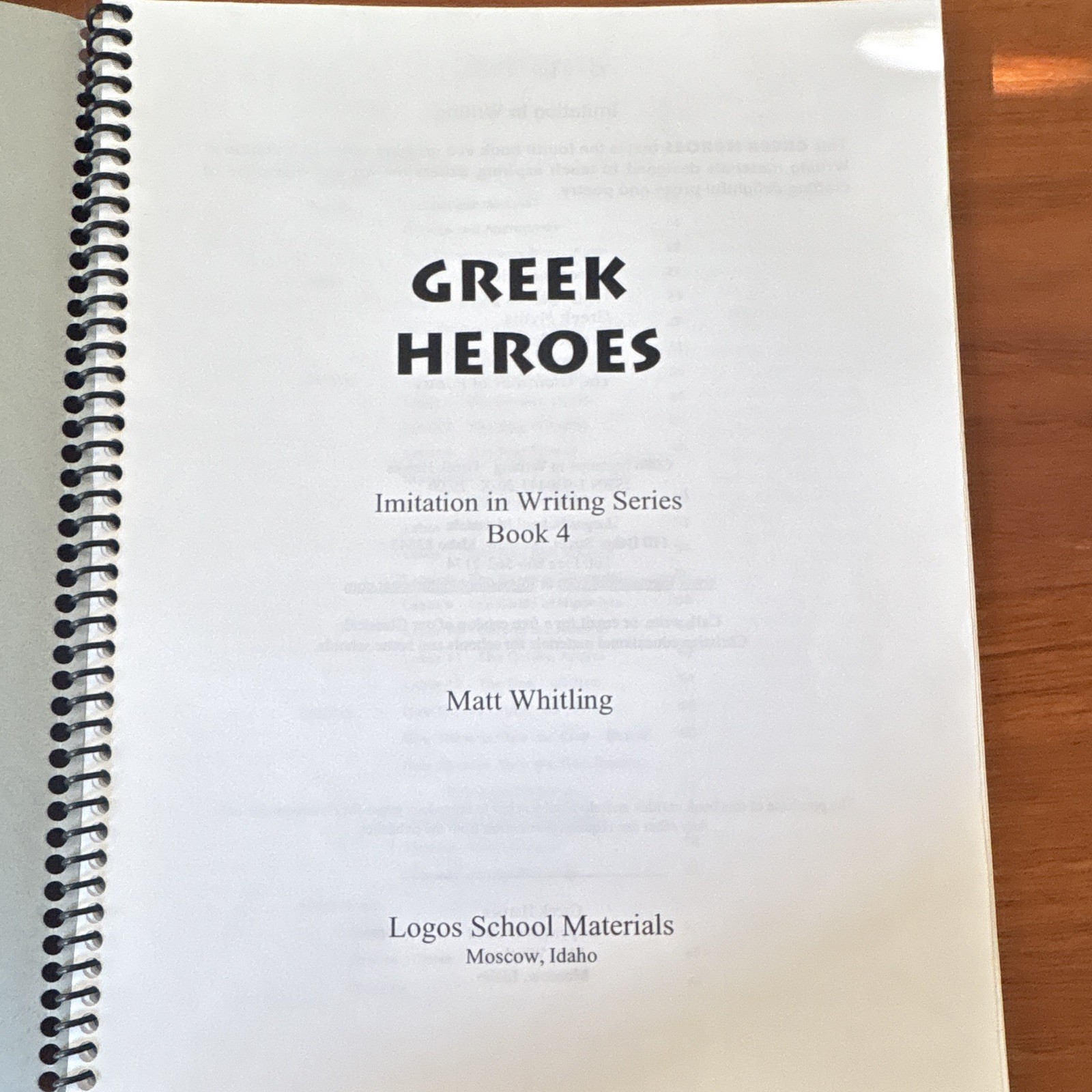 Greek Heroes: Imitation in Writing