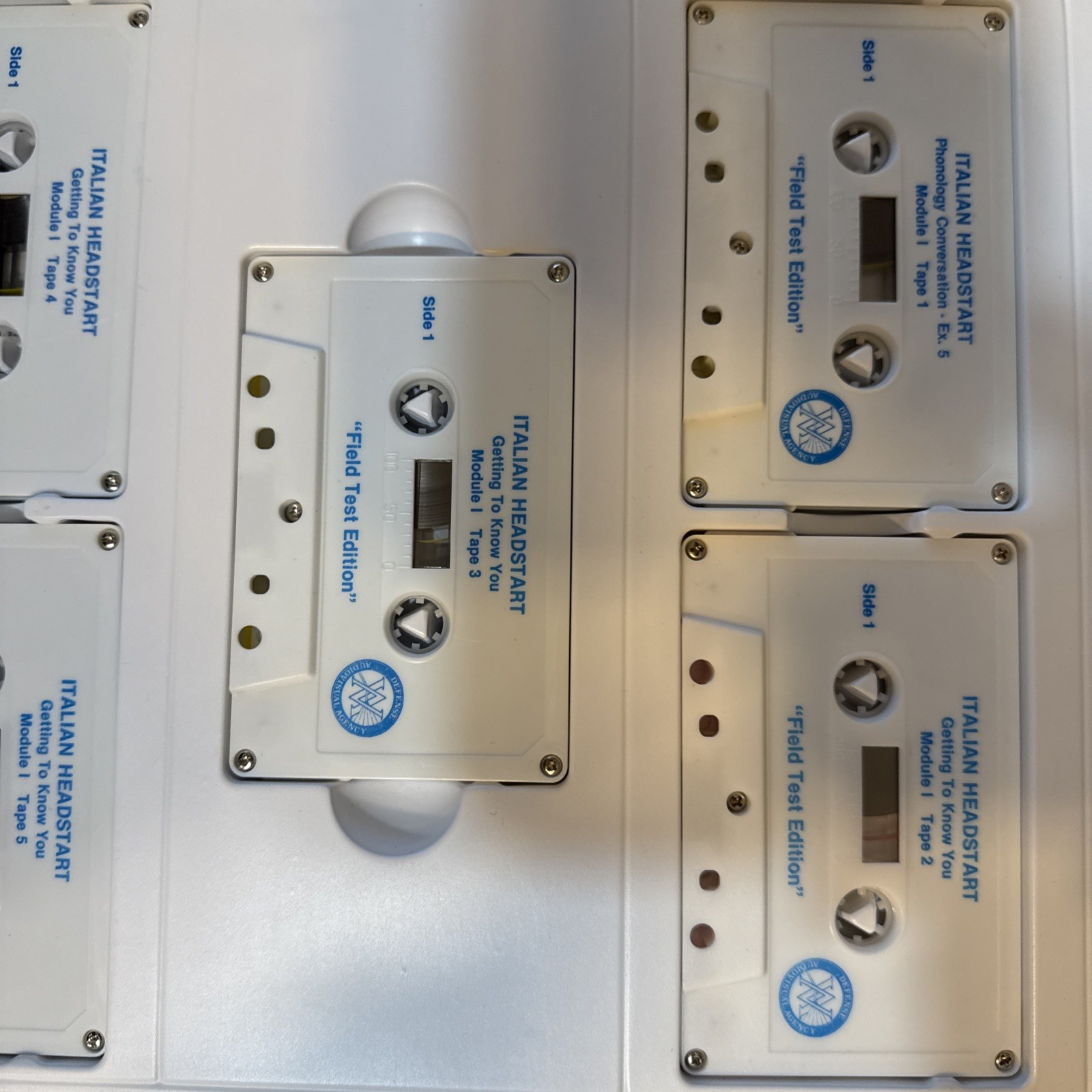 Italian Headstart Defense Language Foreign Audio Cassettes Field Test Edition